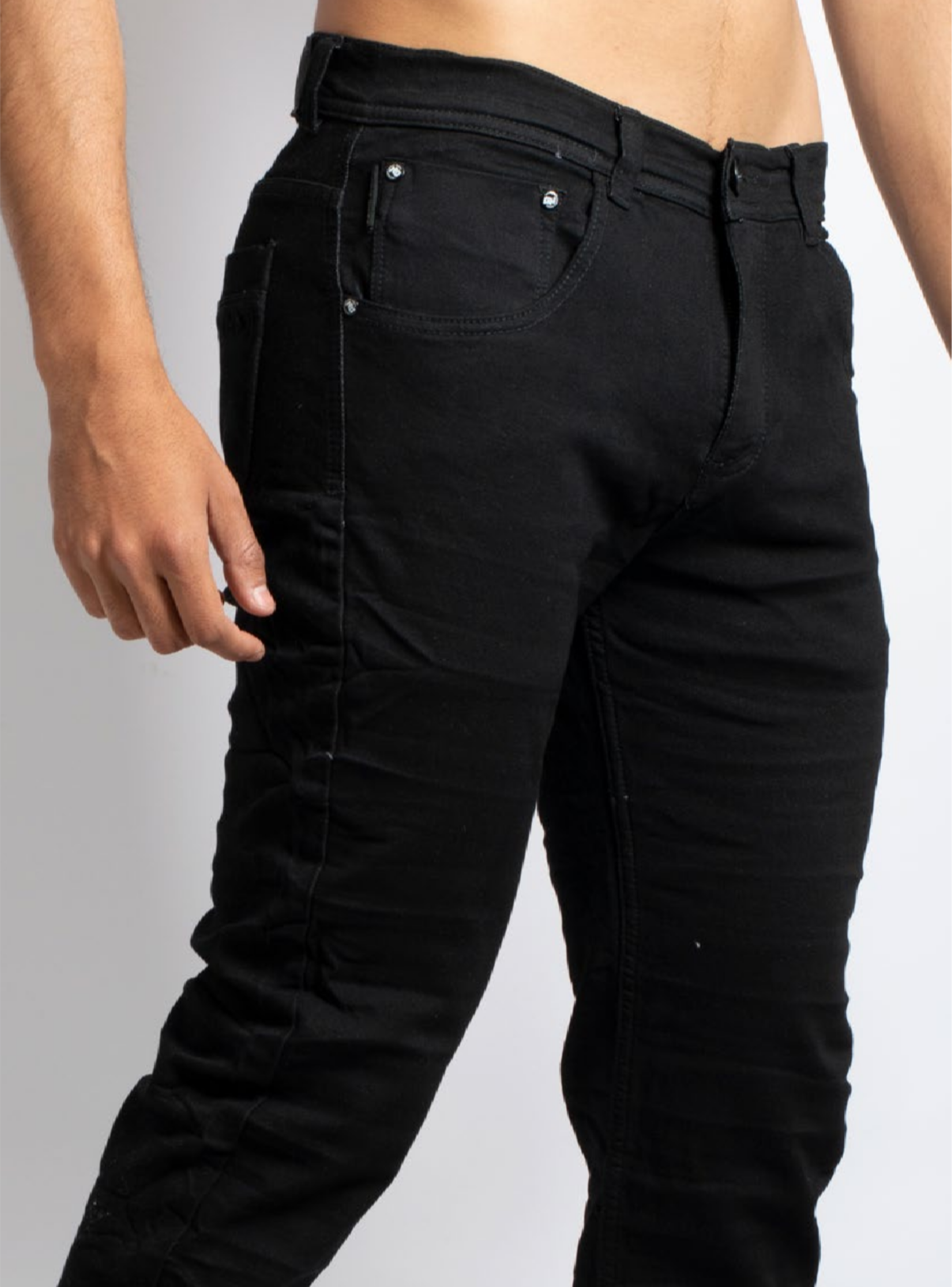 Jean Skinny negros Hombre -2