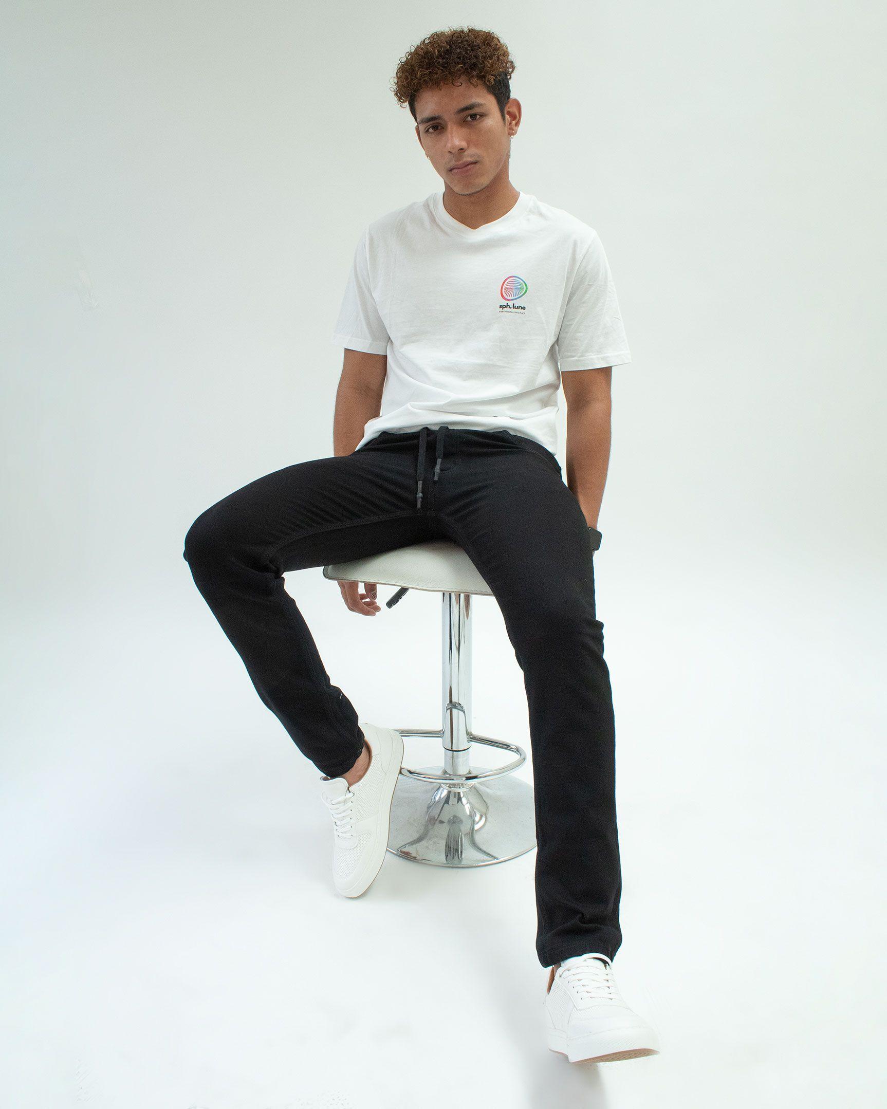 Jean Jogger Negro Elasticado-0