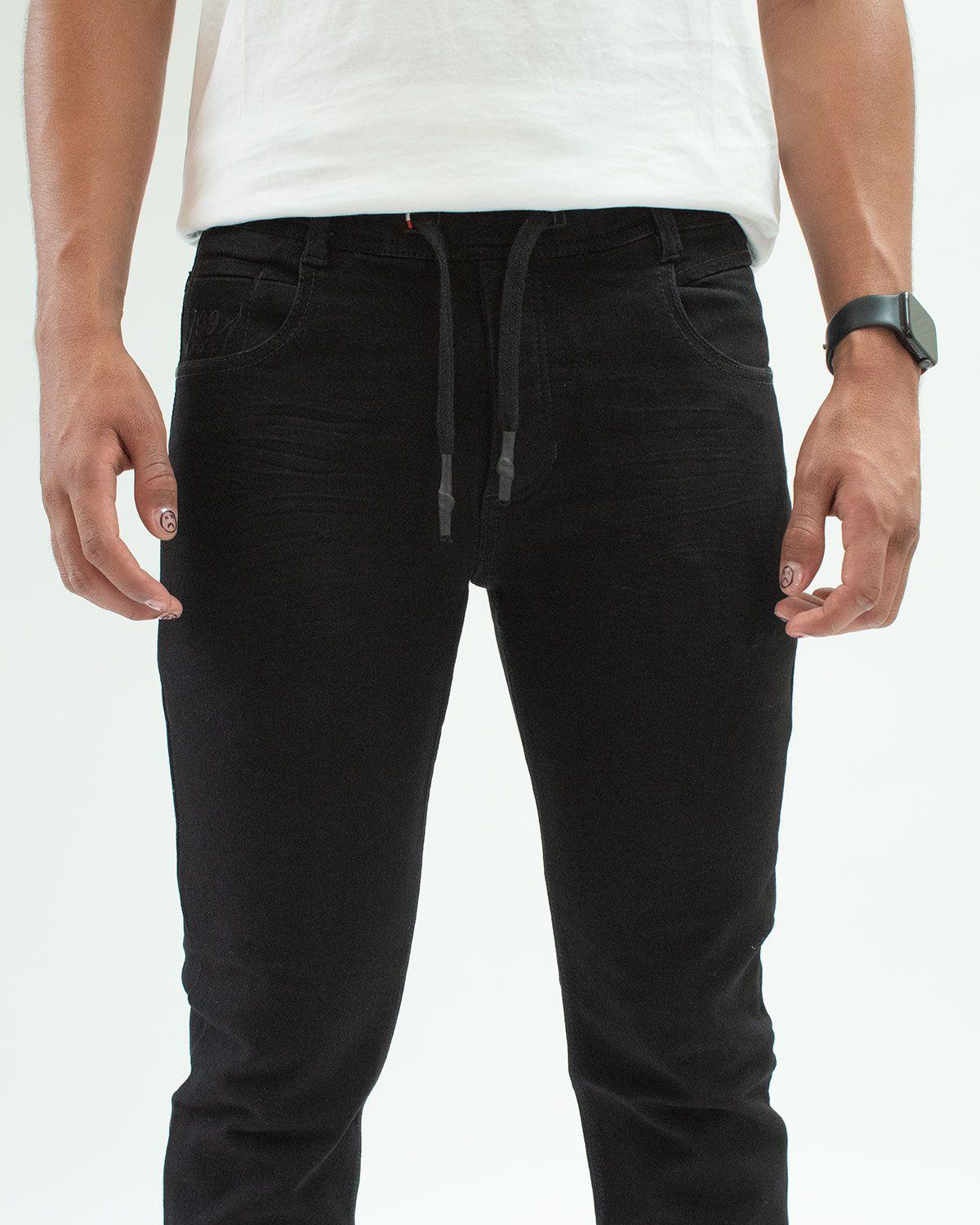 Jean Jogger Negro Elasticado-1