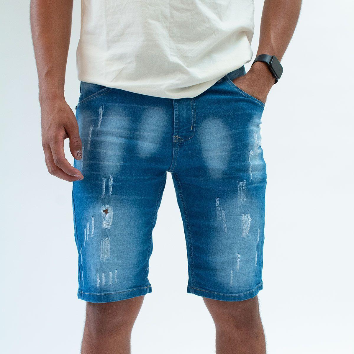 Bermuda Denim Con Elasticidad -2