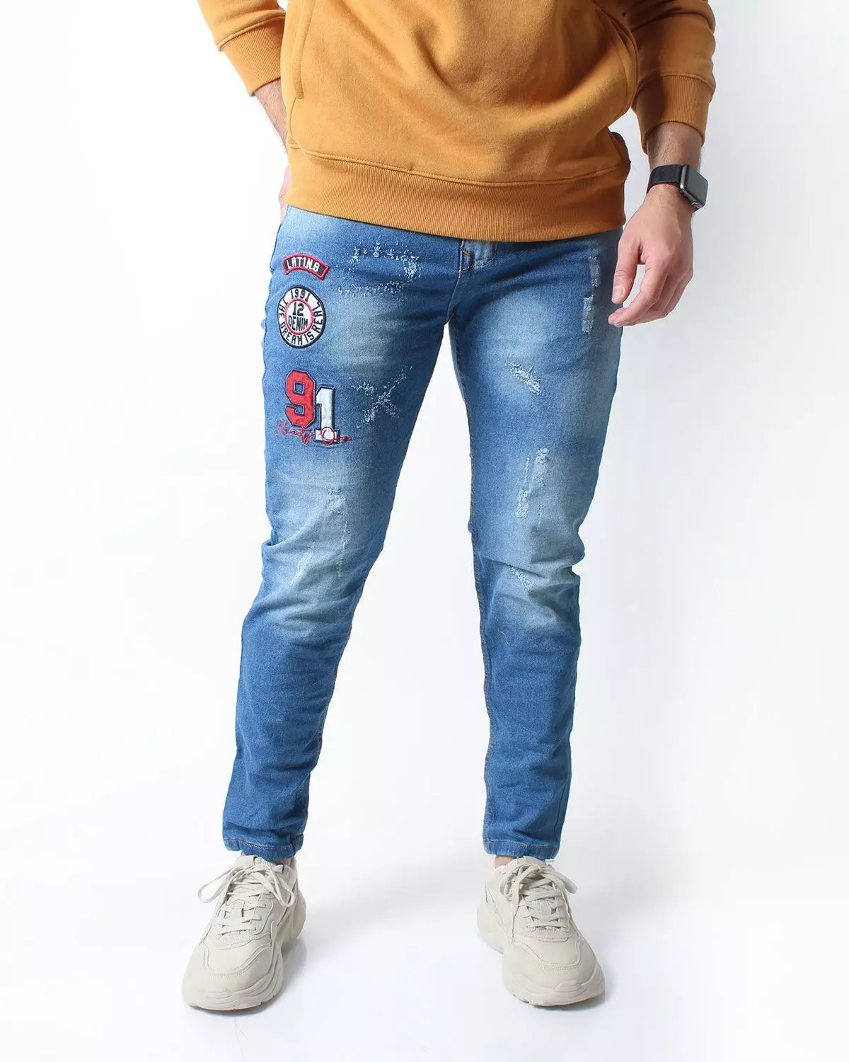 Jean Skinny Parches- bordado para Hombre-2