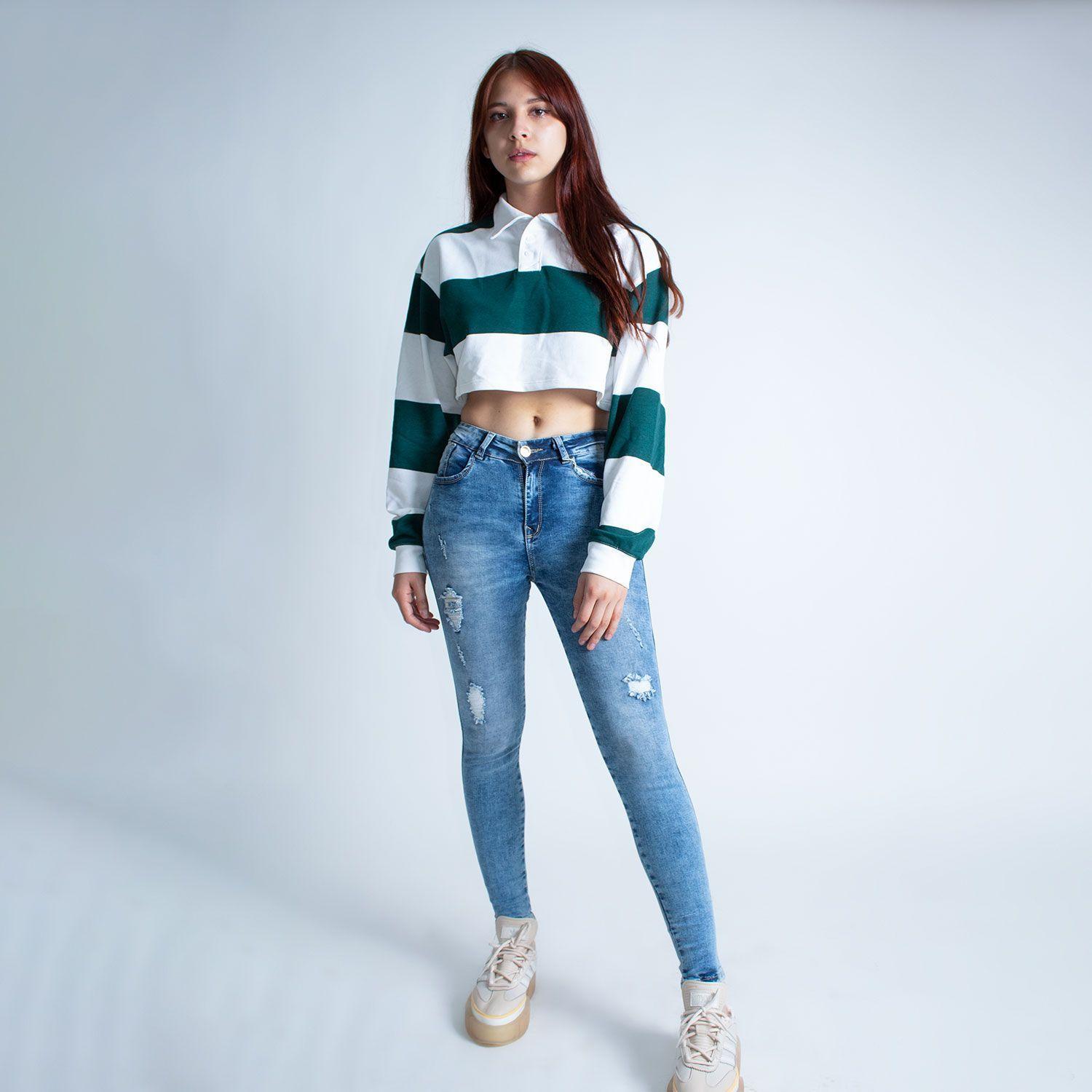 Jean Mujer Skinny Tiro Alto-2