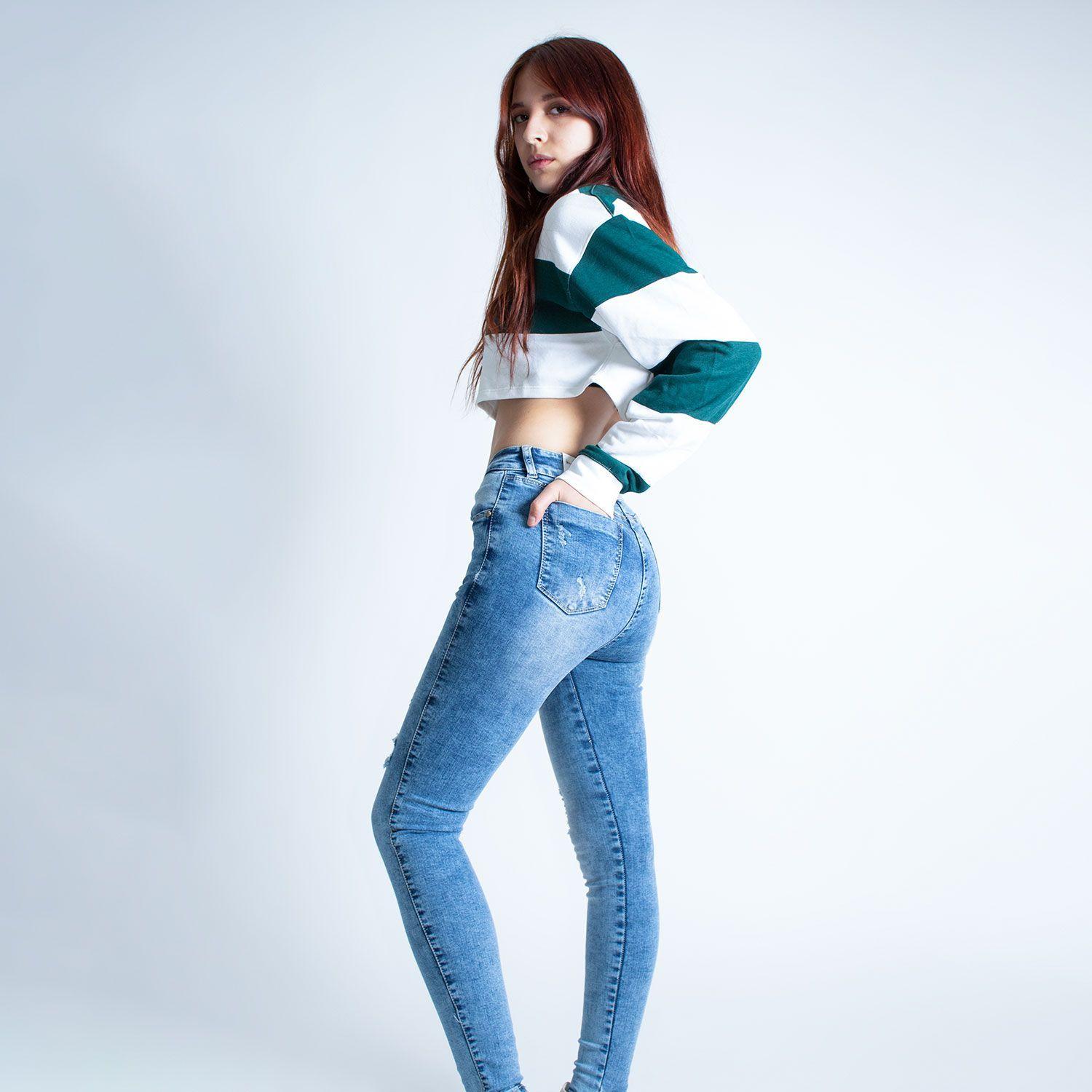 Jean Mujer Skinny Tiro Alto-4