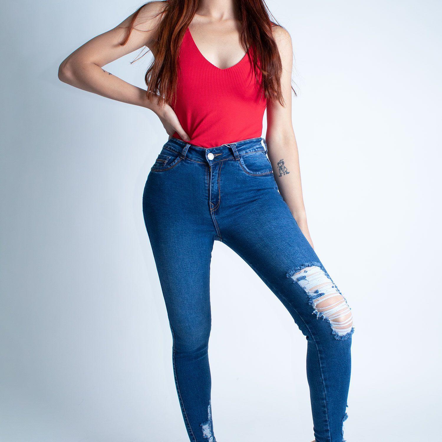 Jean Mujer Push-Up Skinny Tiro Alto-0