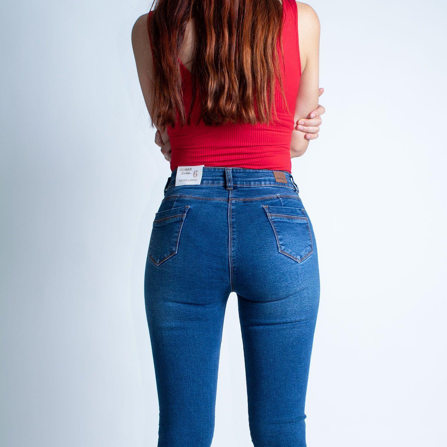 Jean Mujer Push-Up Skinny Tiro Alto-1