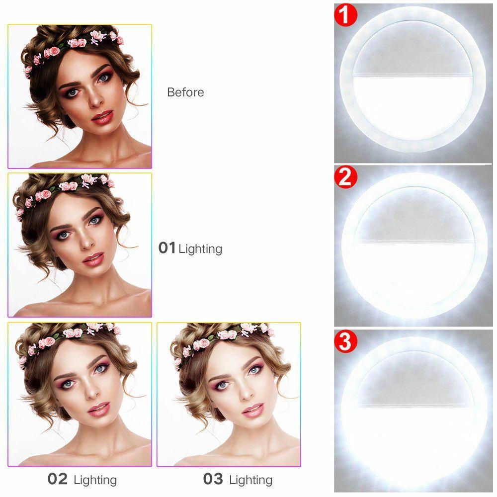 Anillo Aro De Luz Para Selfie Led Celular 3 Modos De Iluminacion-4