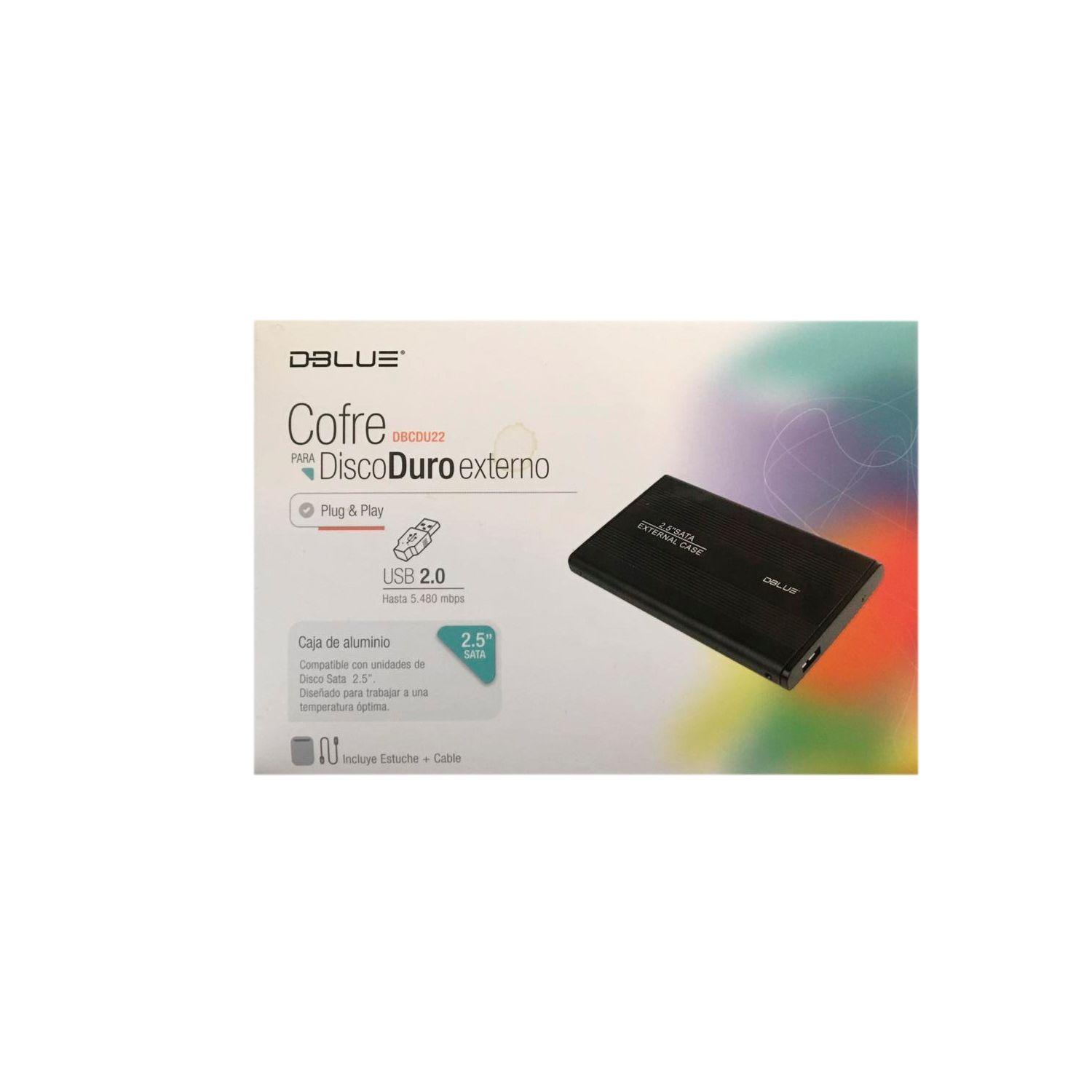 Cofre Disco Duro Sata Metalico 2.5 Hasta 500Gb Black-4