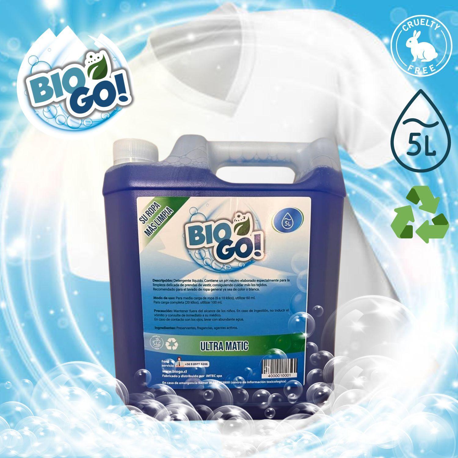 Detergente BioGo! Ultra Matic 5 Litros Pack 4 Unidades-1