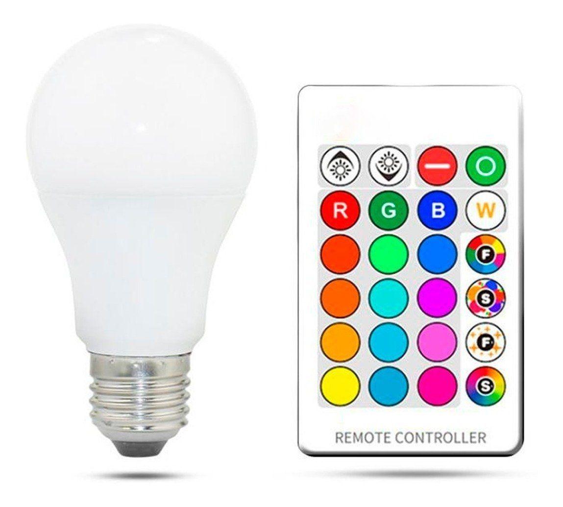 Ampolleta Led Multicolor con Control Remoto E27-2