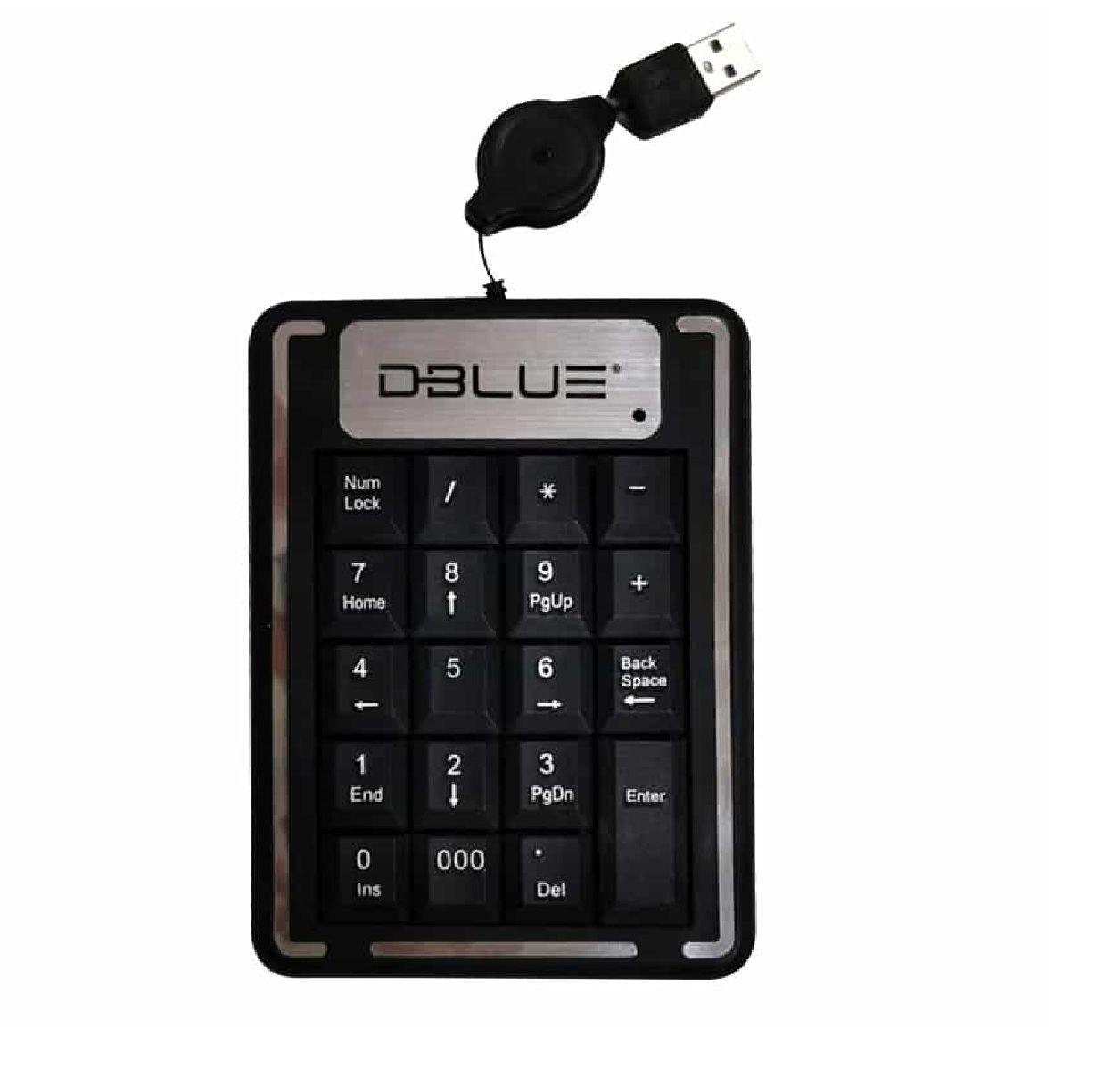 Teclado Numerico con Cable Retractil Black-0