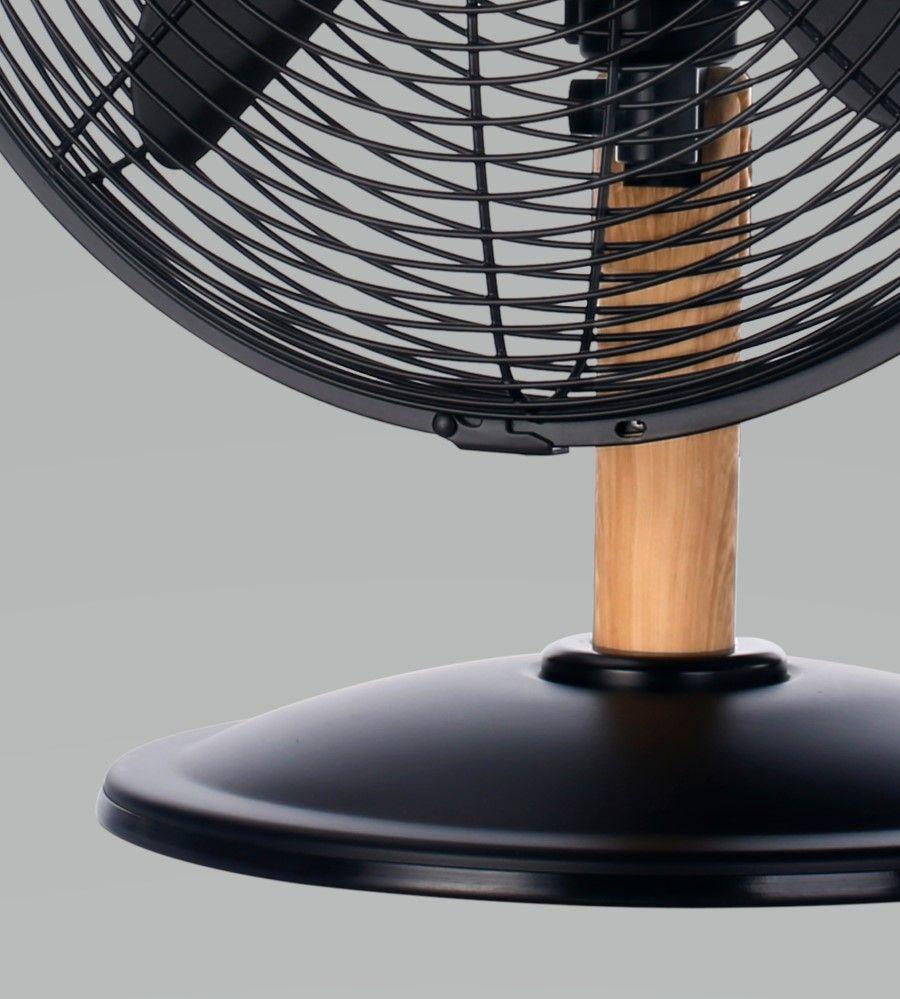 Ventilador Sobremesa 12" Metal Madera Kzf-1214D-1