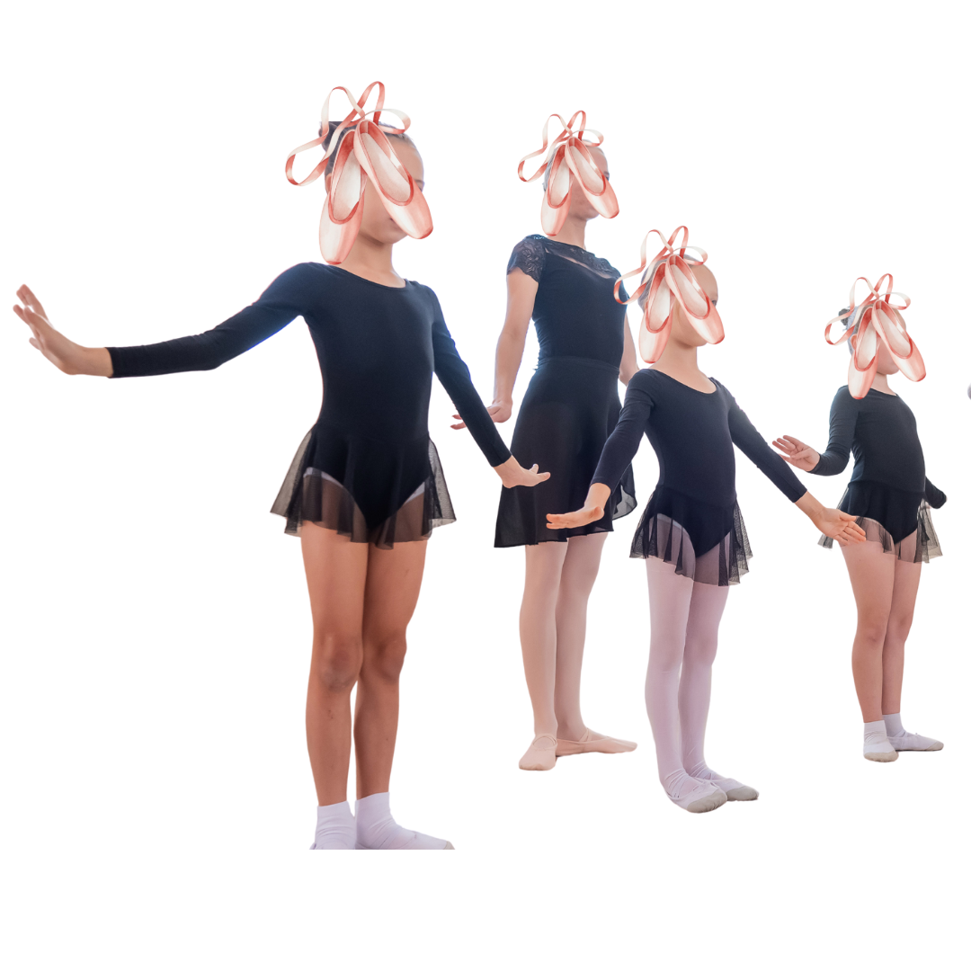 Malla Body Ballet Negra Algodón Niñas y Adultas – Manga Larga -2