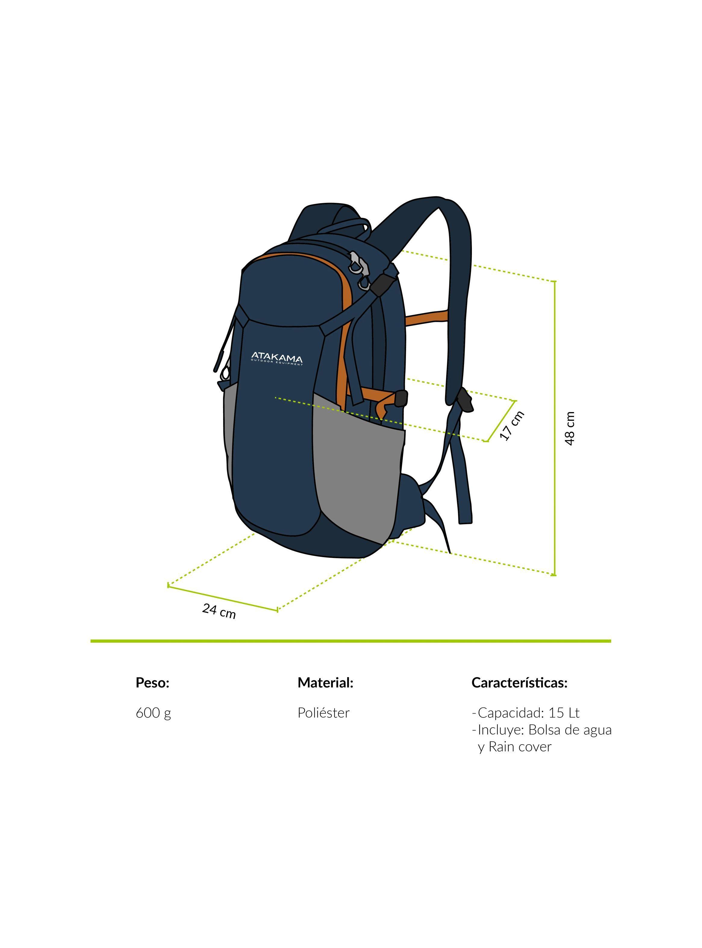 Mochila hidratación Pintor 15 lt Atakama Outdoor-7