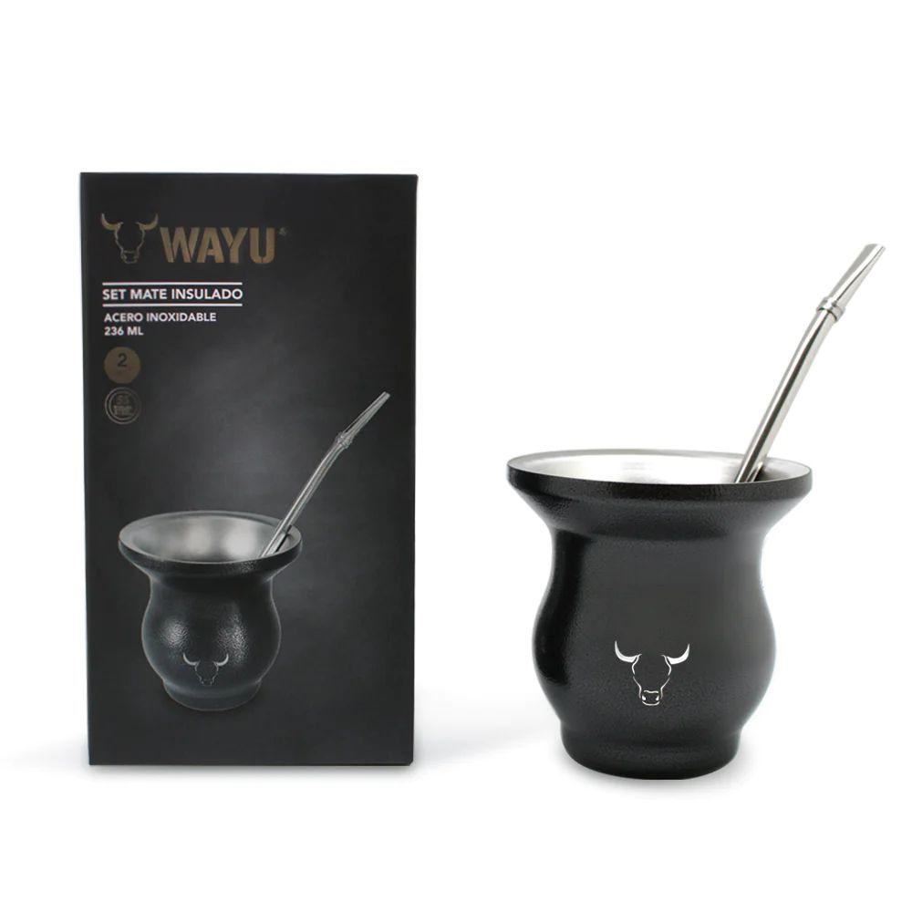 Mate Insulado Wayu Set Con Bombilla 230mL Acero Inoxidable-3