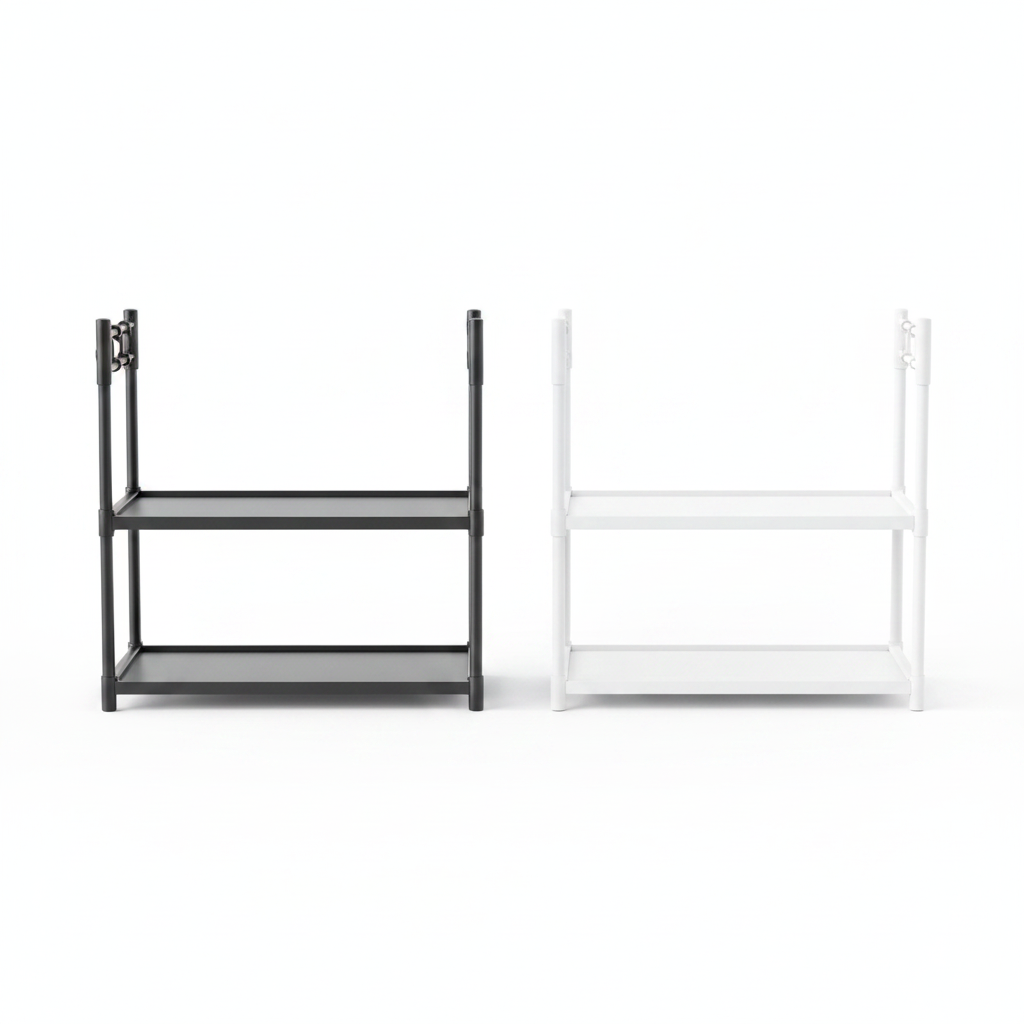 Repisa Organizador Microondas 2 Niveles Cocina Ganchos Acero-8