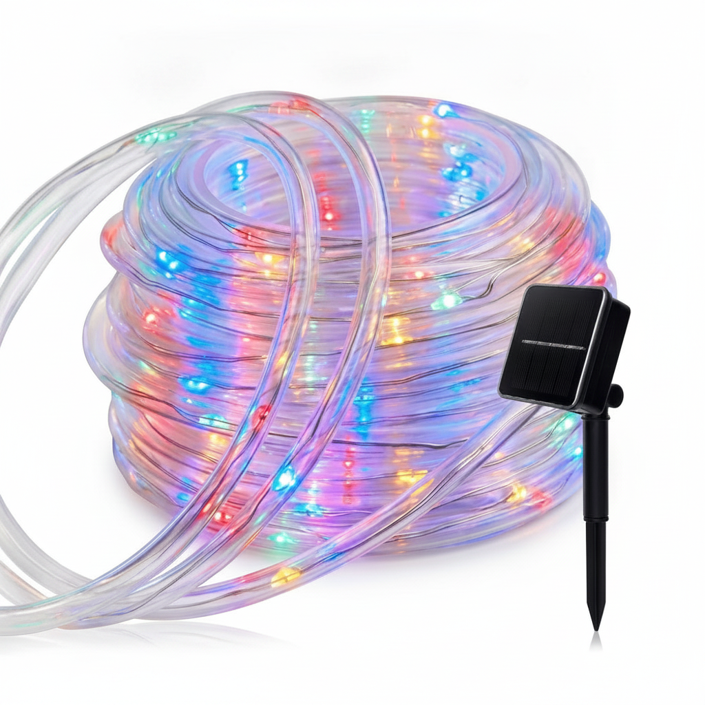 Manguera LED Solar 20 Metros 200 Luces Luz Multicolor-5