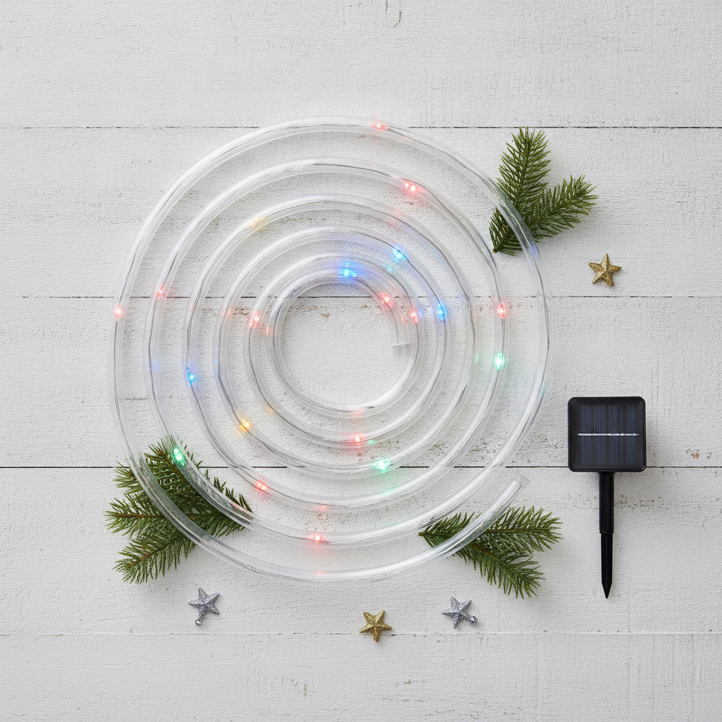 Manguera LED Solar 20 Metros 200 Luces Luz Multicolor-6