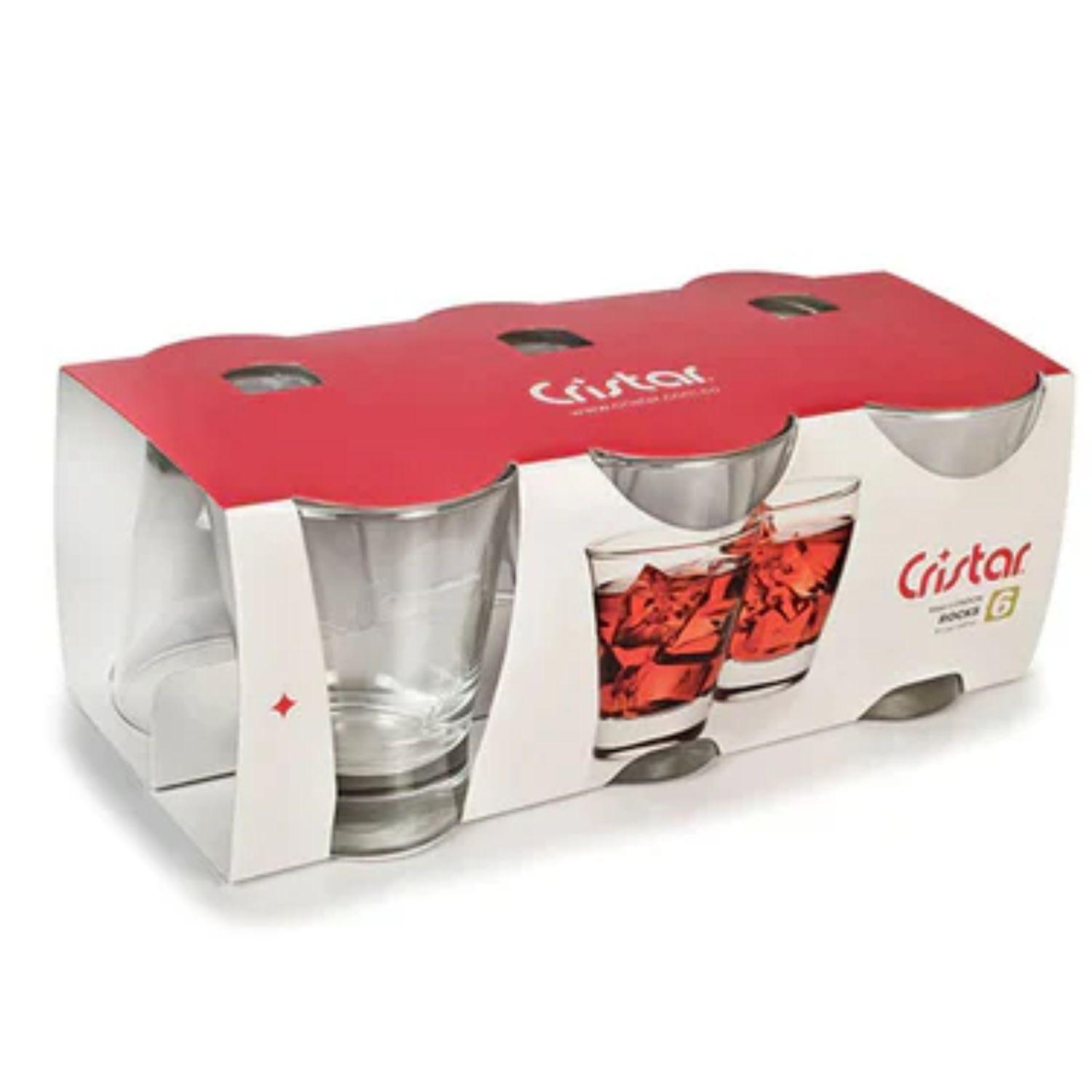 Set 6 Vasos Bajos Vidrio Cristal 347cc London Rocks-3