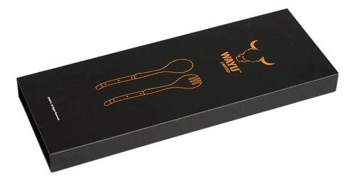 Set 2 Cucharas Para Ensaladas Wayu Mango Madera Cocina Bbq Marrón Claro-2