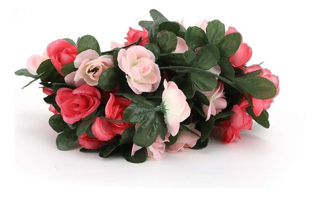 Flores Artificiales 10 Rosas Enredadera 2.3m Decoracion-1