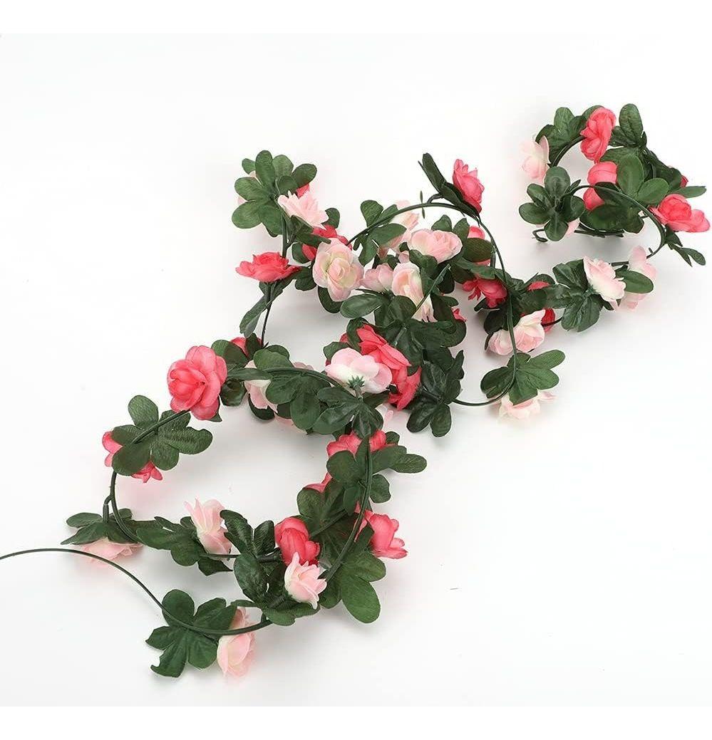 Flores Artificiales 10 Rosas Enredadera 2.3m Decoracion-2