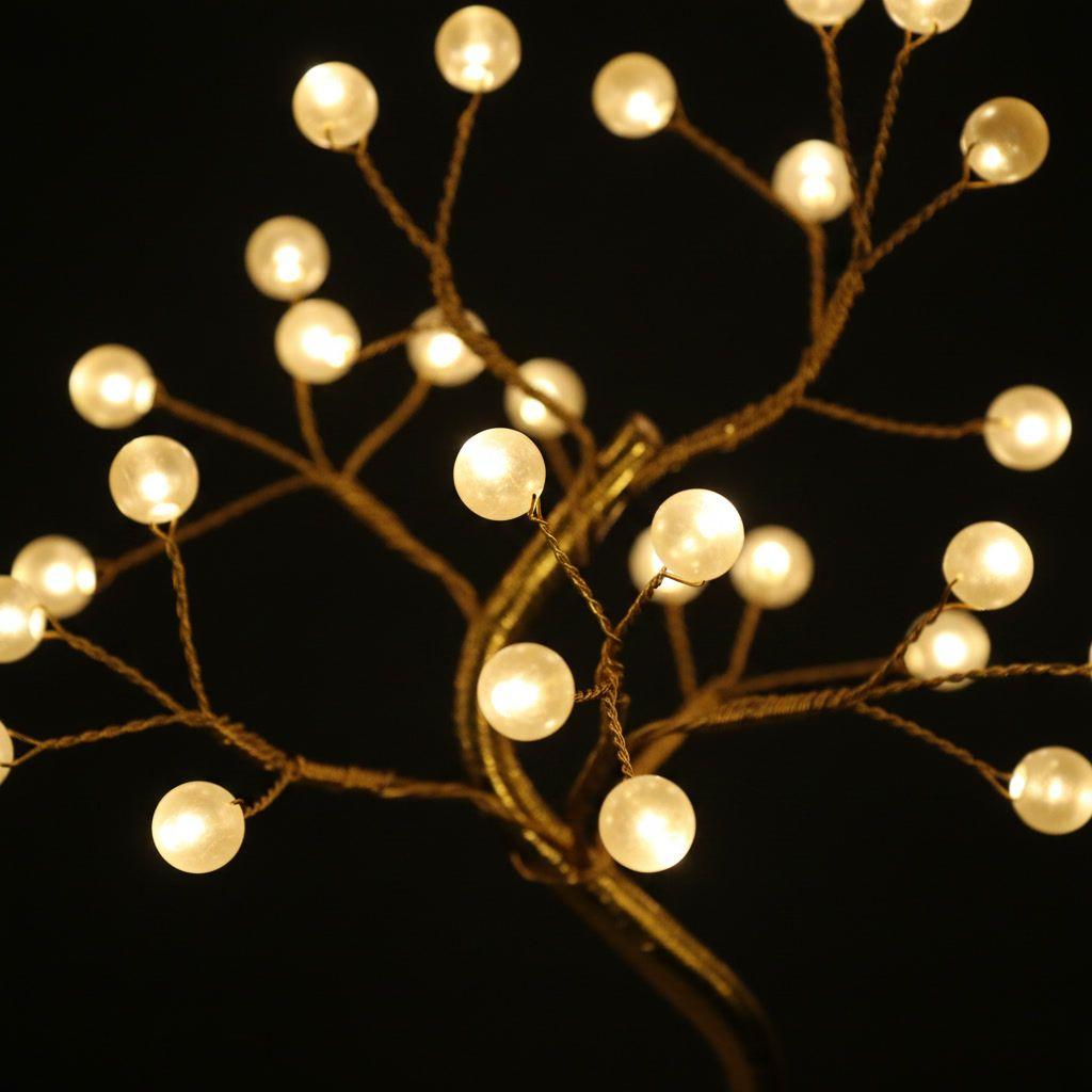 Lampara Velador Arbol Bonsai 36 Led Usb Decoracion Mesa-5