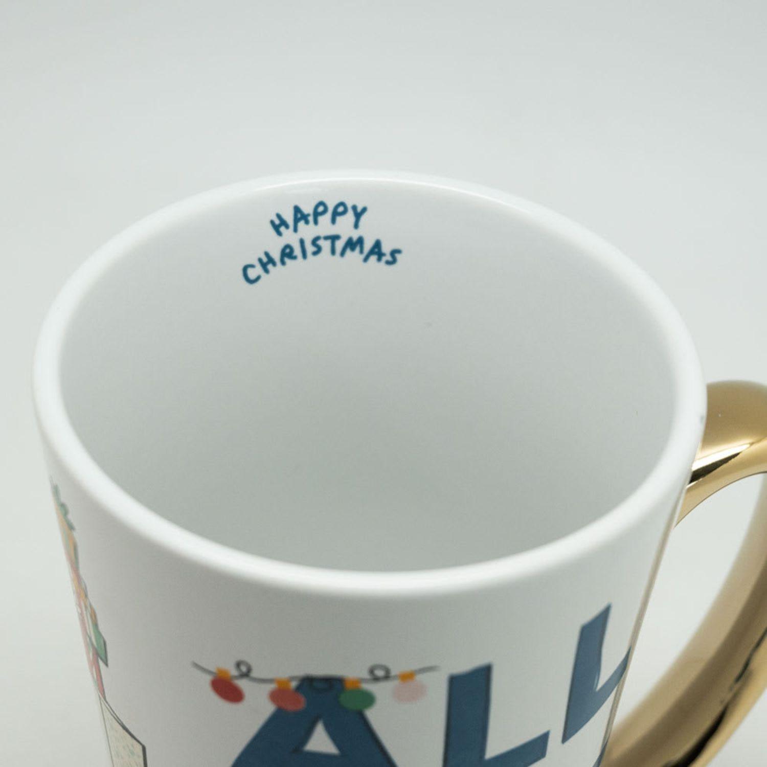 Tazon Latte 450mL Navidad Classic Ceramica Navideño Keep-3