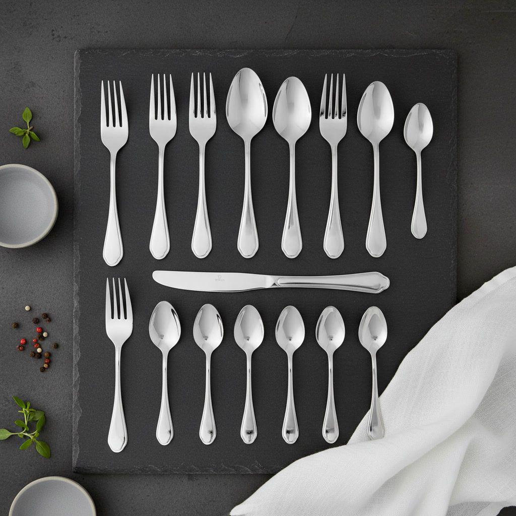 Set Cubiertos 24 Piezas Krons Cambridge Acero Inoxidable-1
