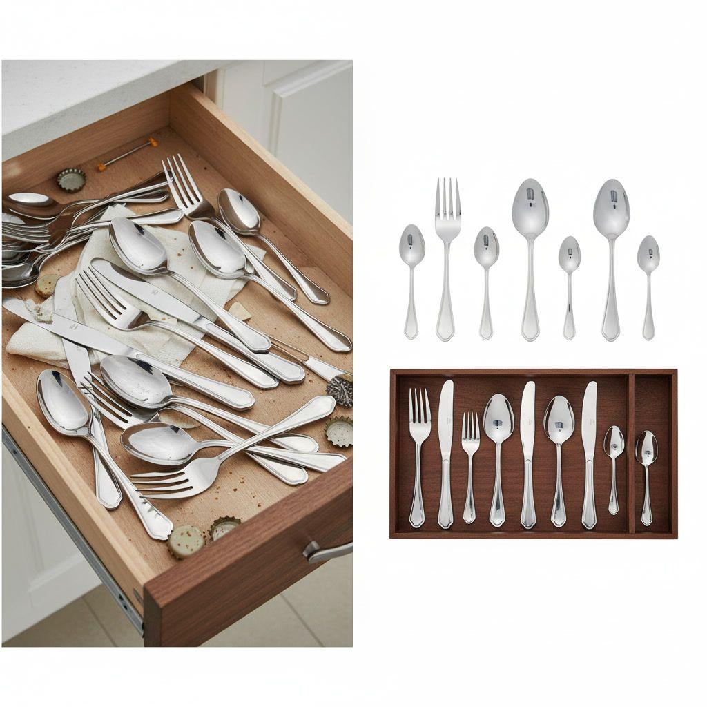 Set Cubiertos 24 Piezas Krons Cambridge Acero Inoxidable-4