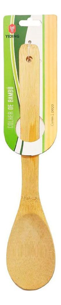 Cuchara Utensilio de Bambu 30 Cm Para Cocinar Cocina -0