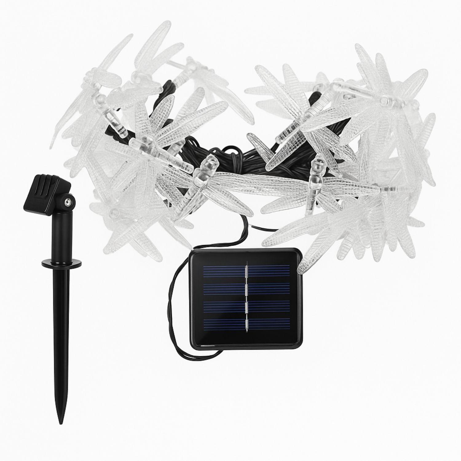 Set 3 Luces Navidad Libelulas 4M Solar Calidas Decoracion-2