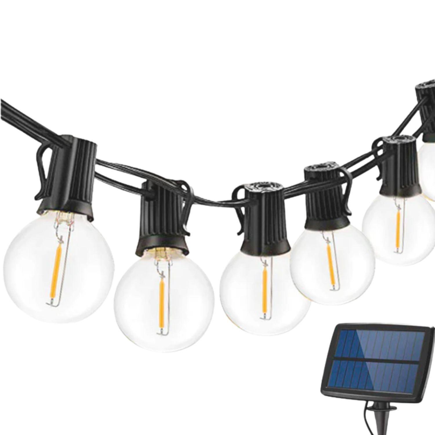 Set 3 Guirnalda Solar Luces 20 Led 7 M Calida Navidad-3