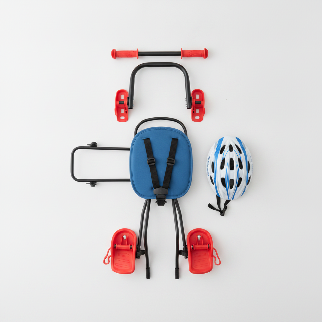 Silla Soporte Asiento Delantero Niños Porta Bebe Bicicleta-6