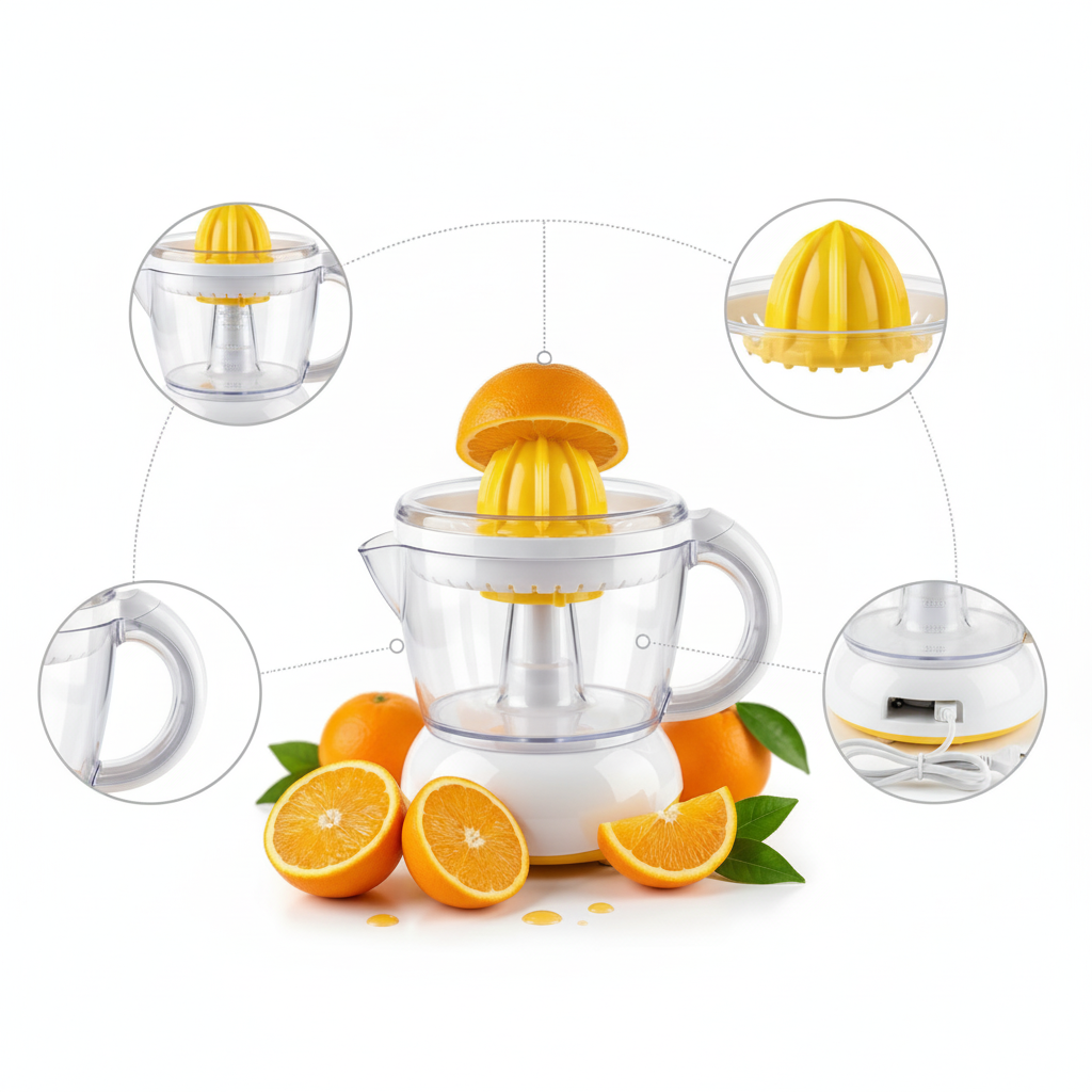 Exprimidor Eléctrico Cítricos 700ml Amarillo Sacajugos Limon-7
