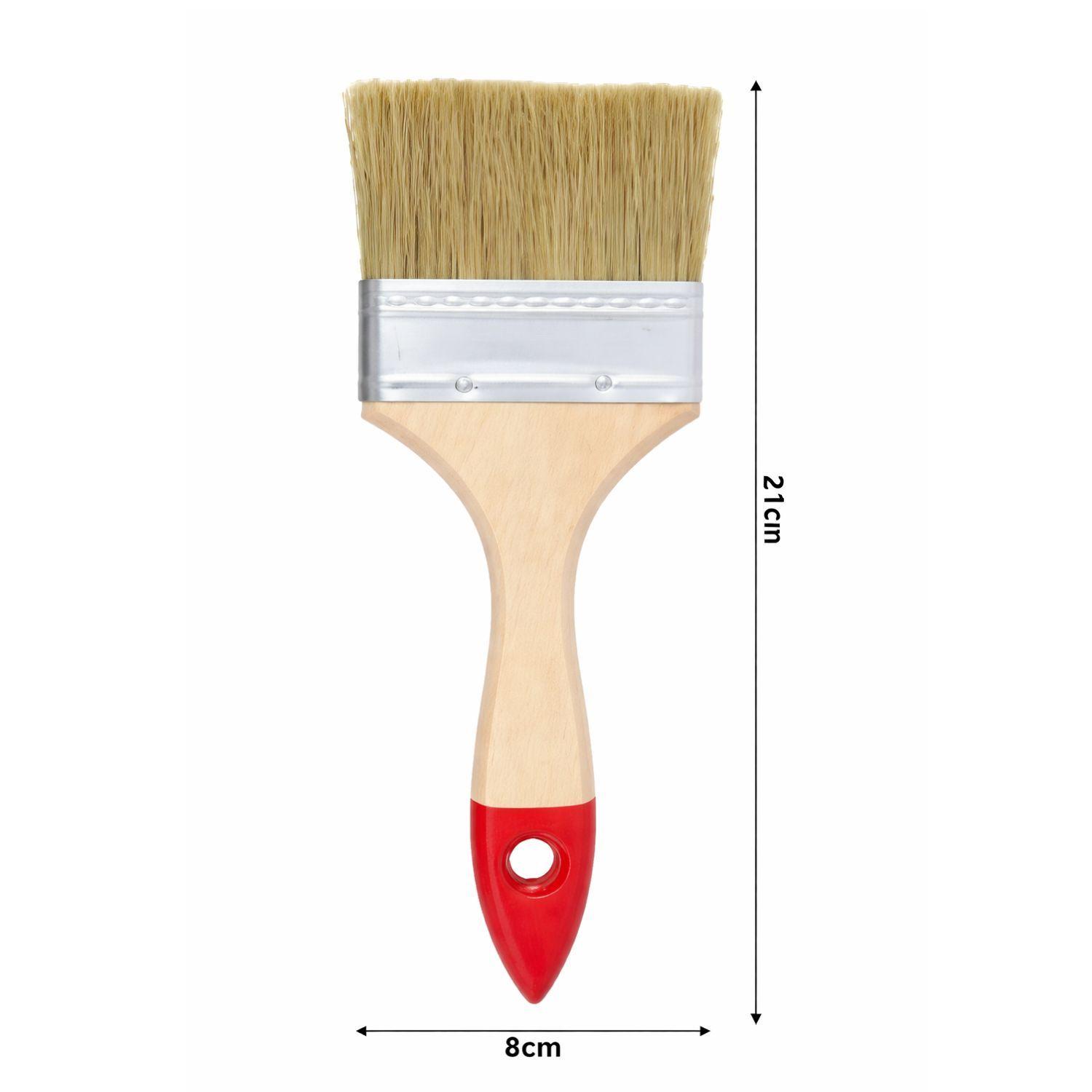 Set 6 Brocha Mango Madera 3 Pulgadas Para Pintura Pintar-2