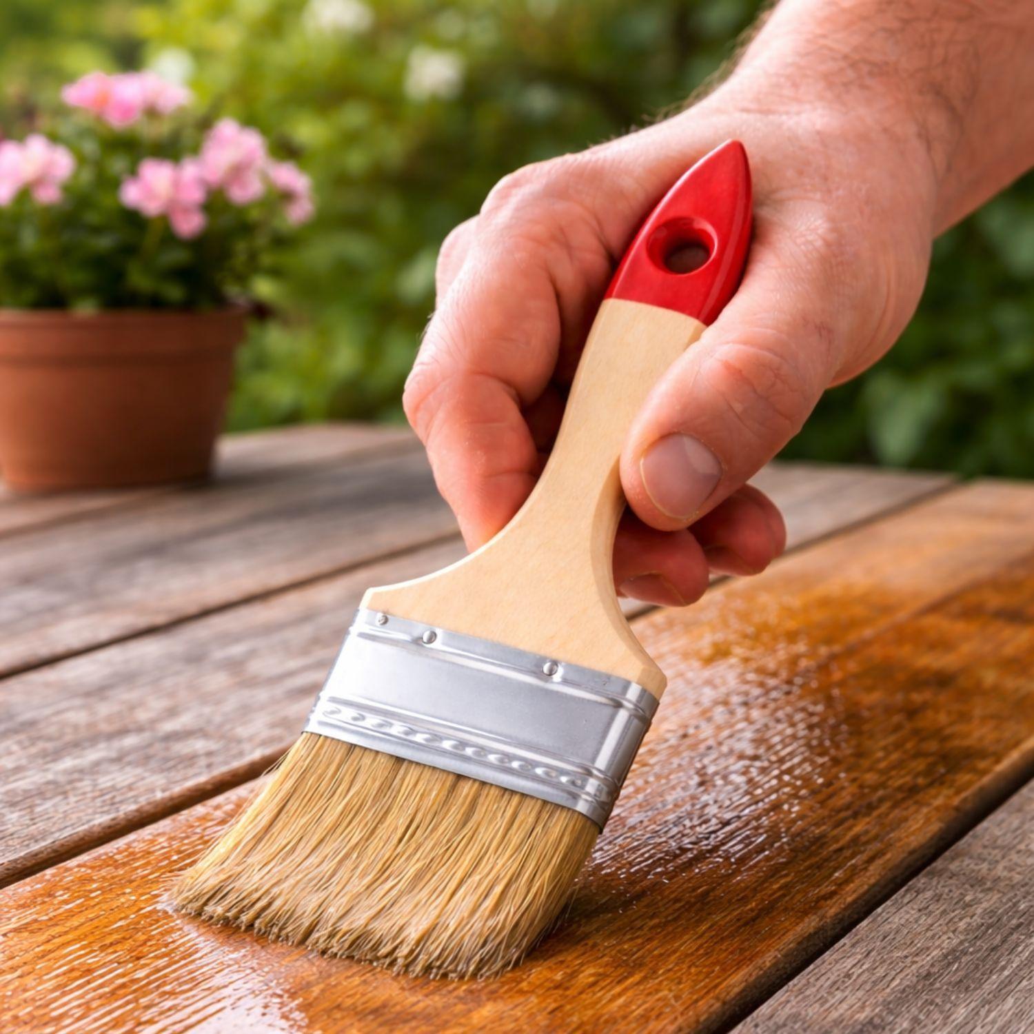 Set 6 Brocha Mango Madera 3 Pulgadas Para Pintura Pintar-4