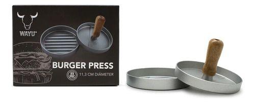 Prensa Molde Para Hamburgesas 11cm Cocina Wayu Asado Bbq Plateado-3