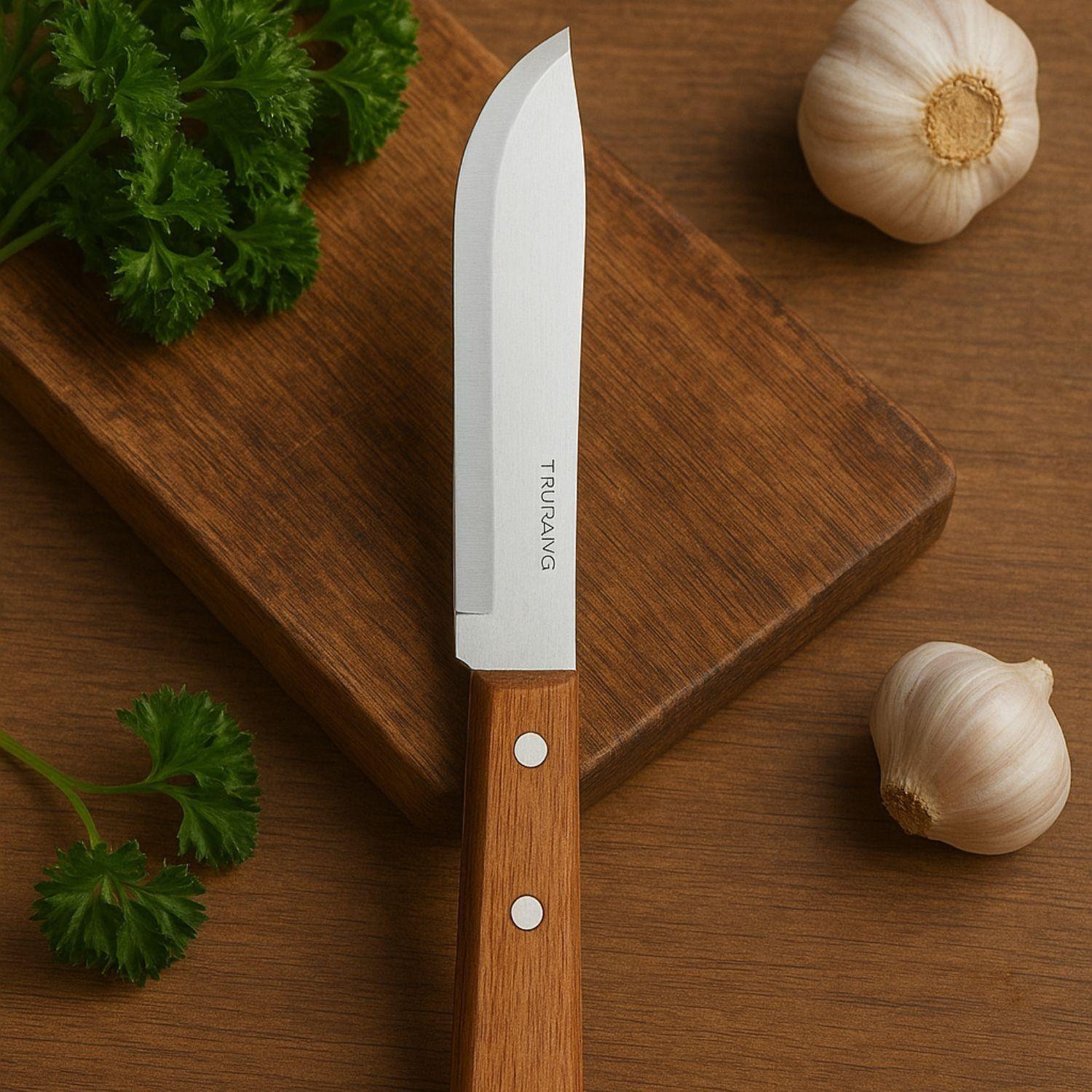 Set 12 Cuchillos Redondo Tramontina Madera 5 Pulgadas Cocina-2