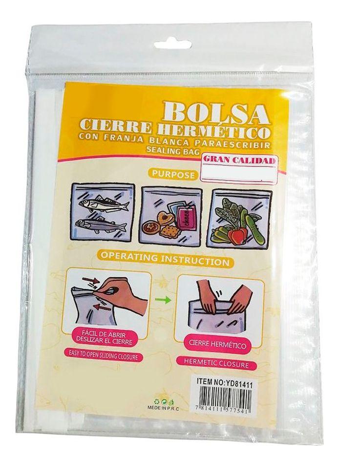 6 Bolsas Cierre Hermetico Para Guardar Alimentos 250x350mm-0