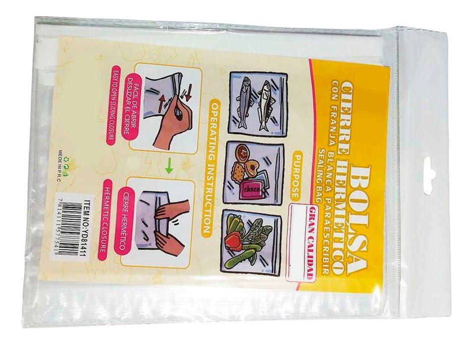 6 Bolsas Cierre Hermetico Para Guardar Alimentos 250x350mm-1