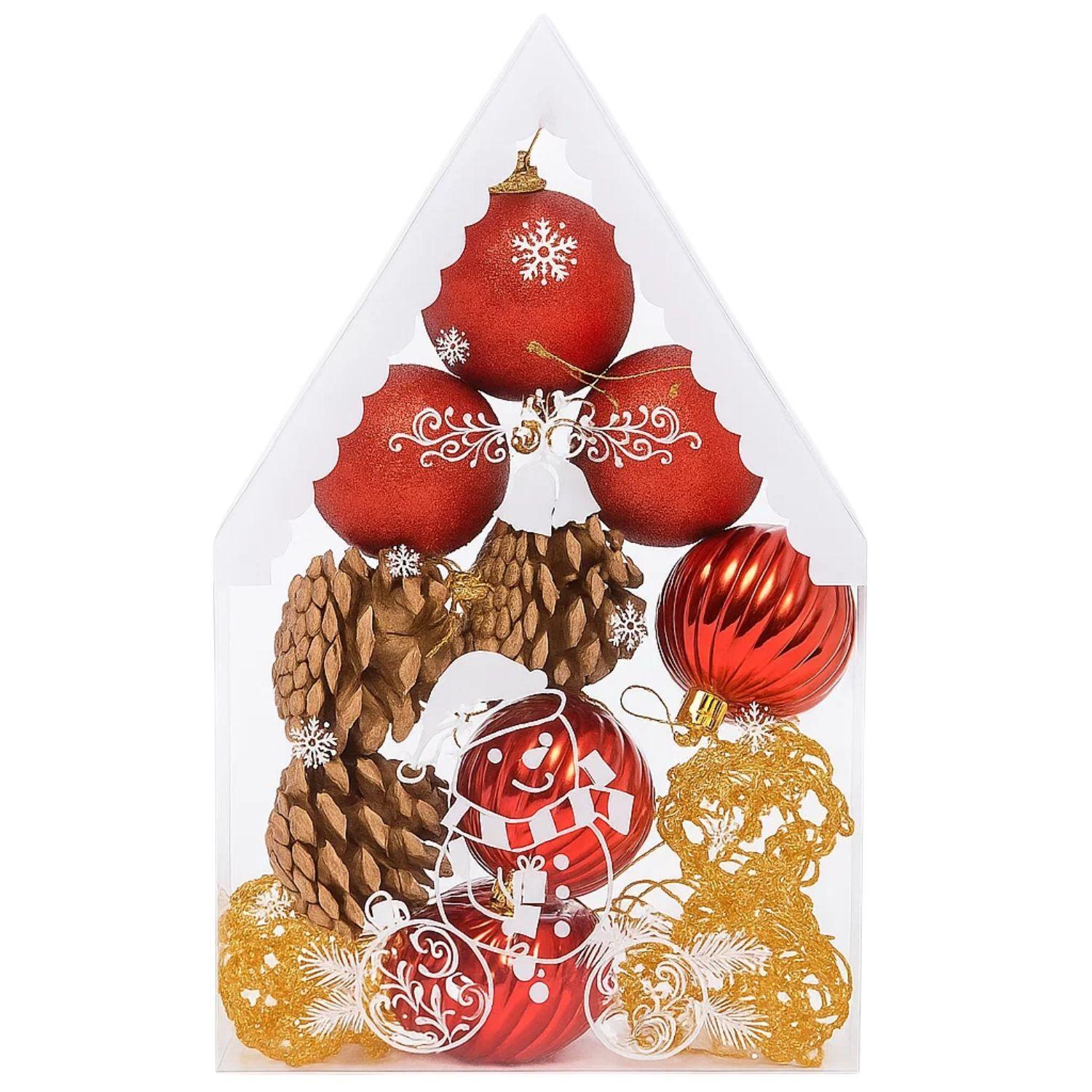 Set 12 Adornos Navideños Bambalina 6cm Decoración Navidad-0