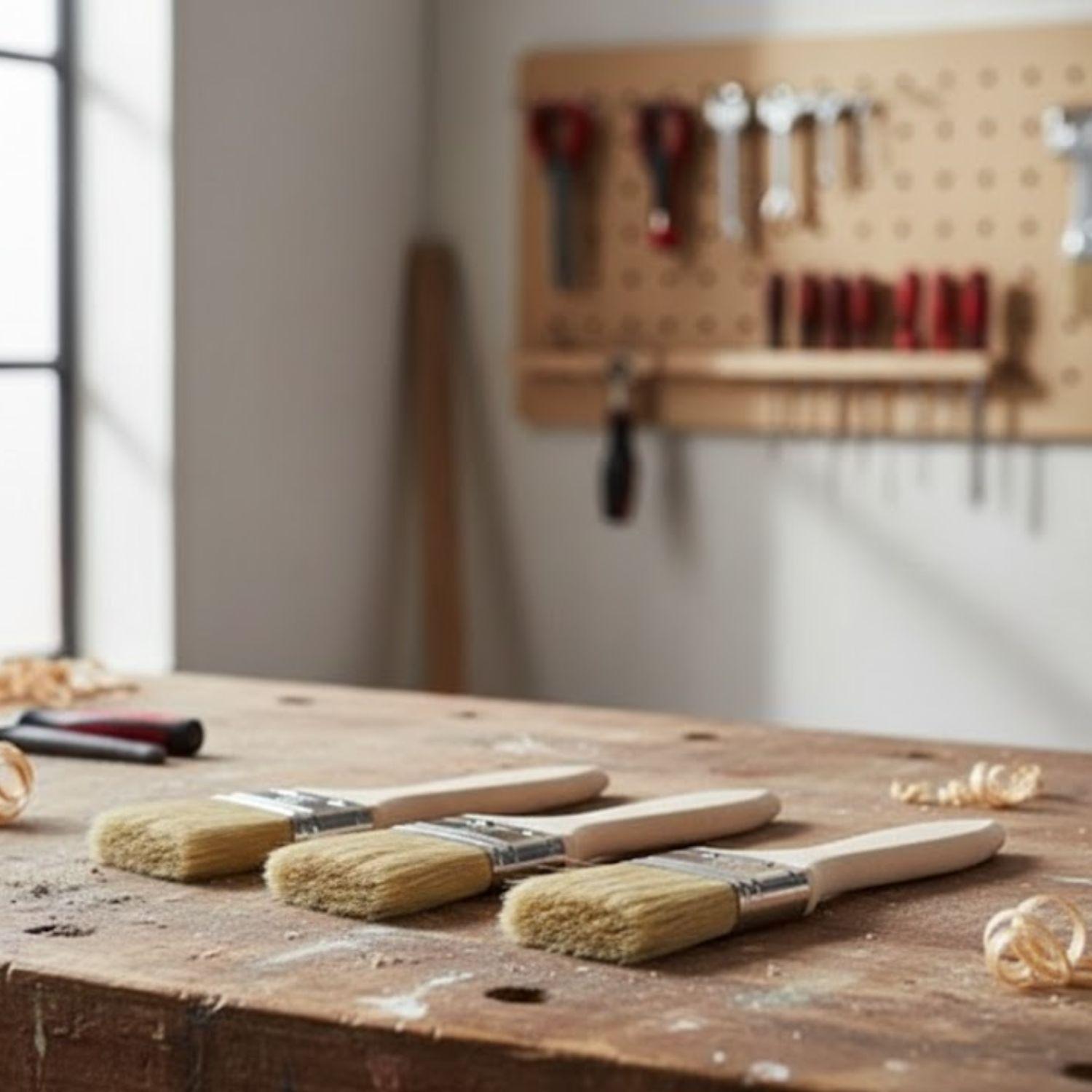 Set 3 Brochas Diferentes Tamaños Para Pintura Madera-2