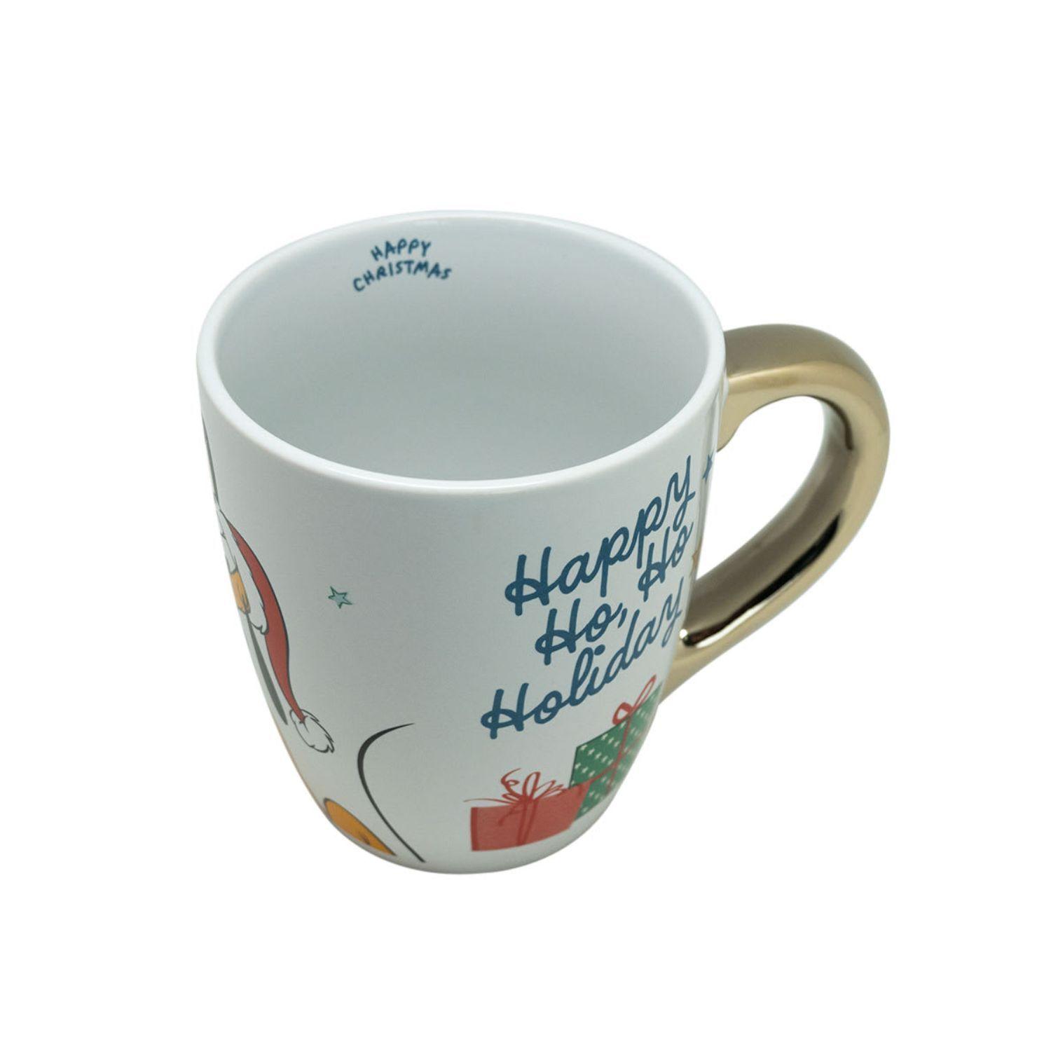 Tazon Caja 30oz Navidad Classic Ceramica Mango Dorado-3