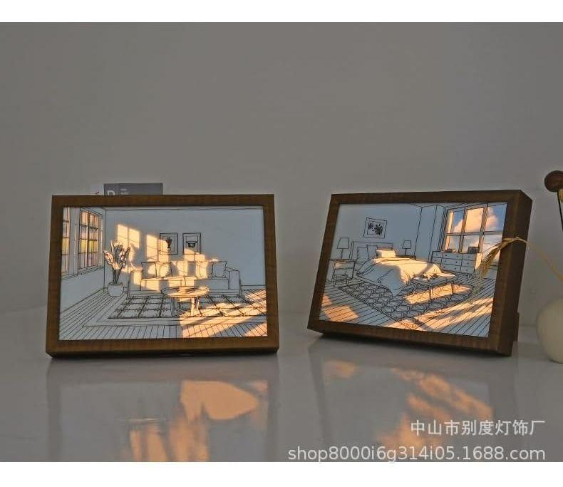 Lampara Led Escritorio Cuadro Pintura Usb Navidad Hogar-1