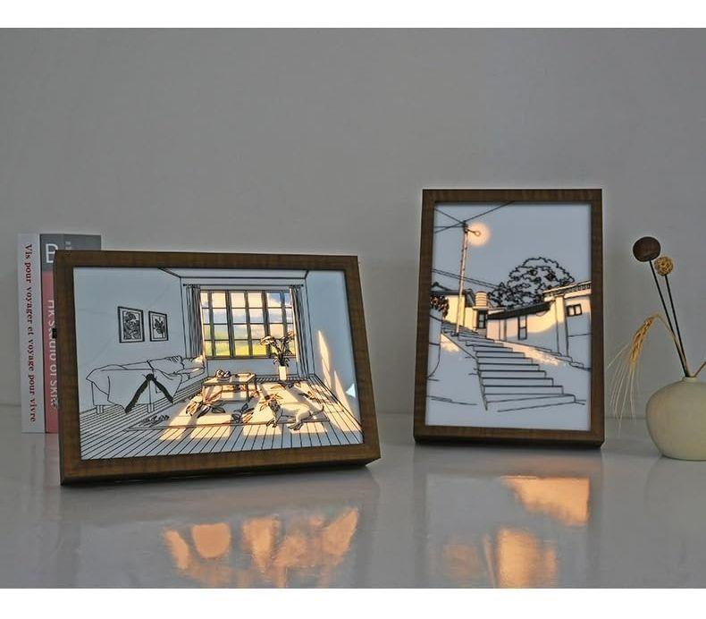 Lampara Led Escritorio Cuadro Pintura Usb Navidad Hogar-2