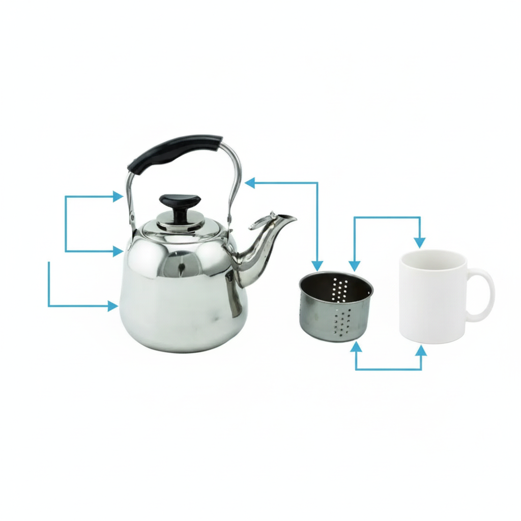 Tetera Acero Inoxidable 2000mL Filtro Infusiones Hervidor-8