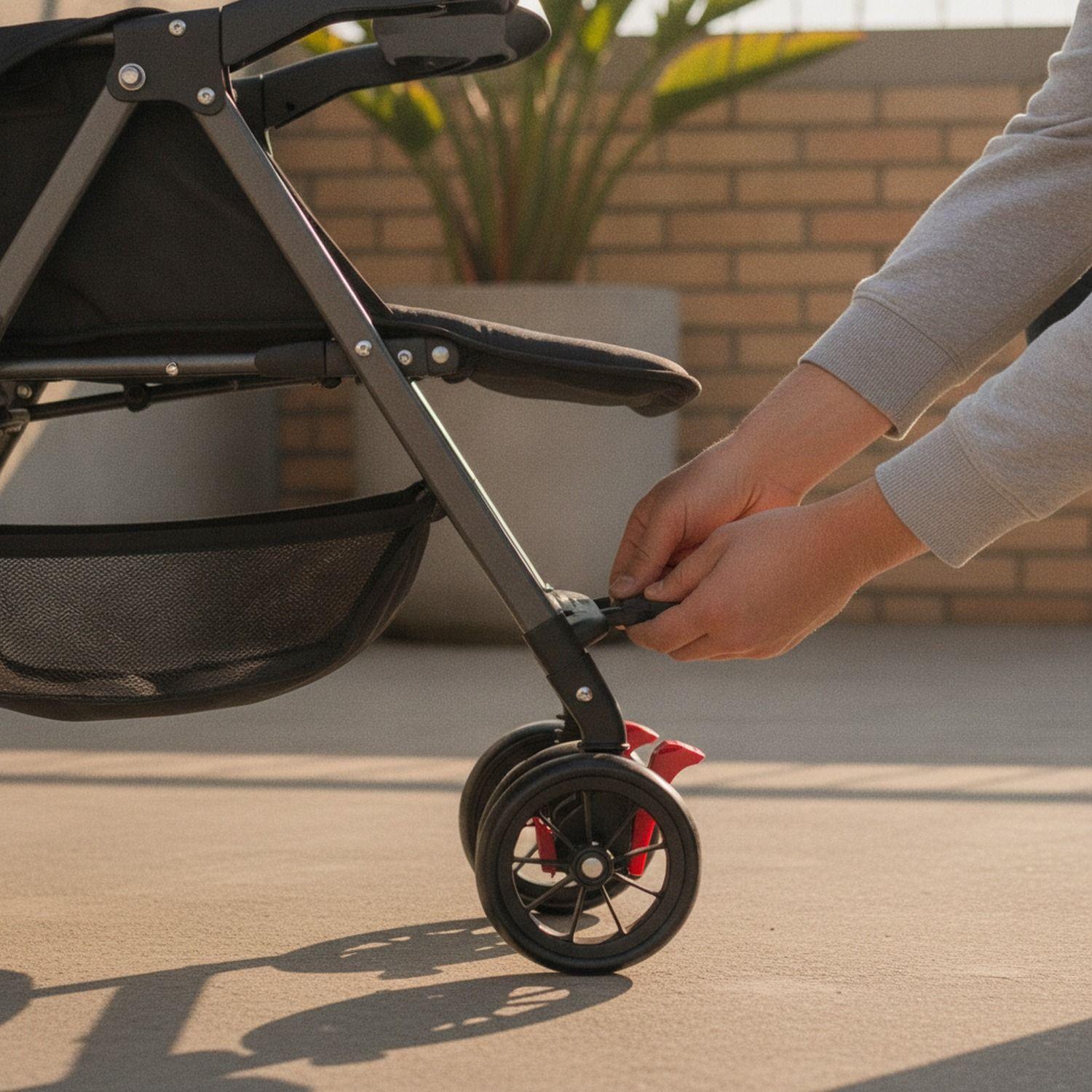 Coche Bebé Infantes Plegable Acero 12kg Silla Paseos Cochecito-4