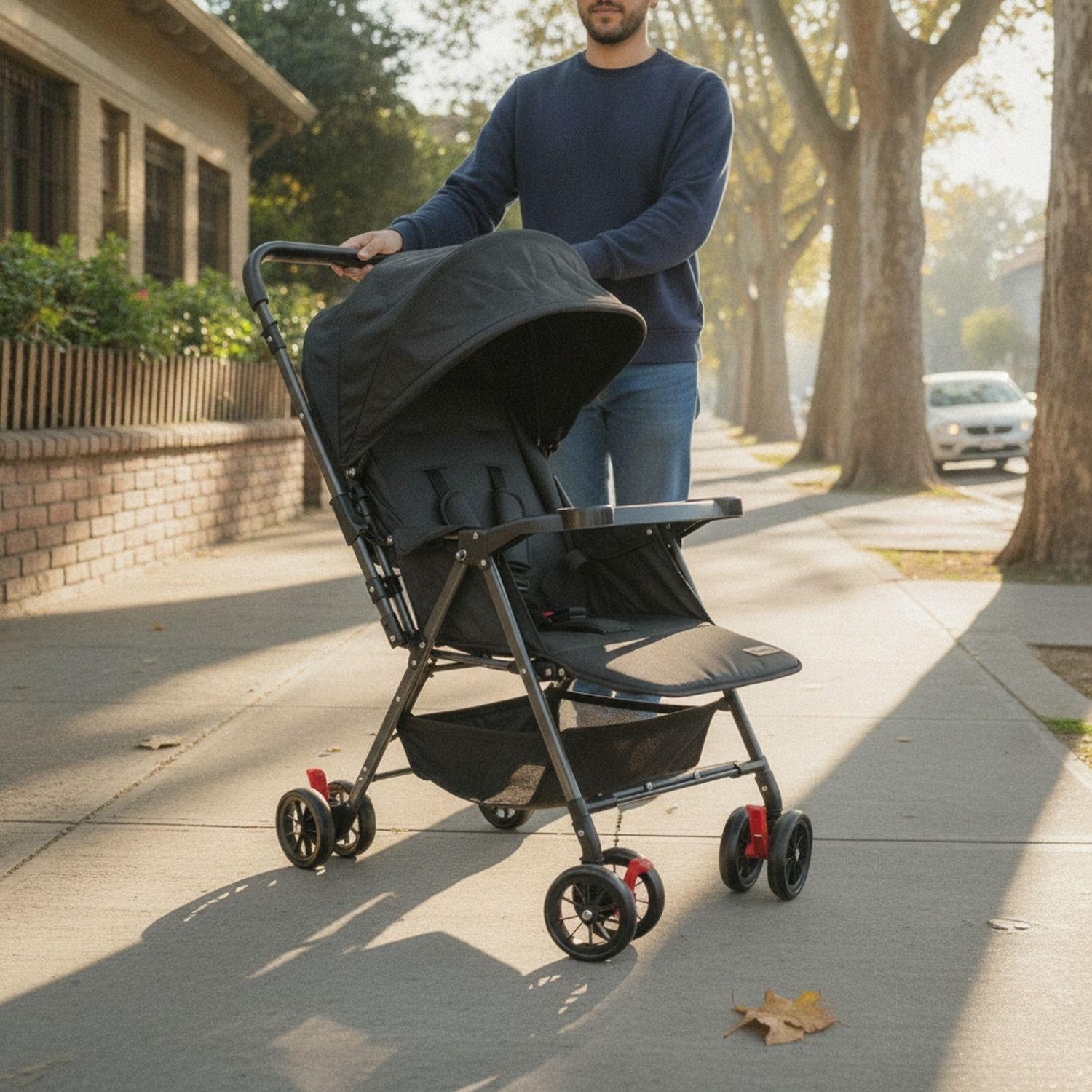 Coche Bebé Infantes Plegable Acero 12kg Silla Paseos Cochecito-5