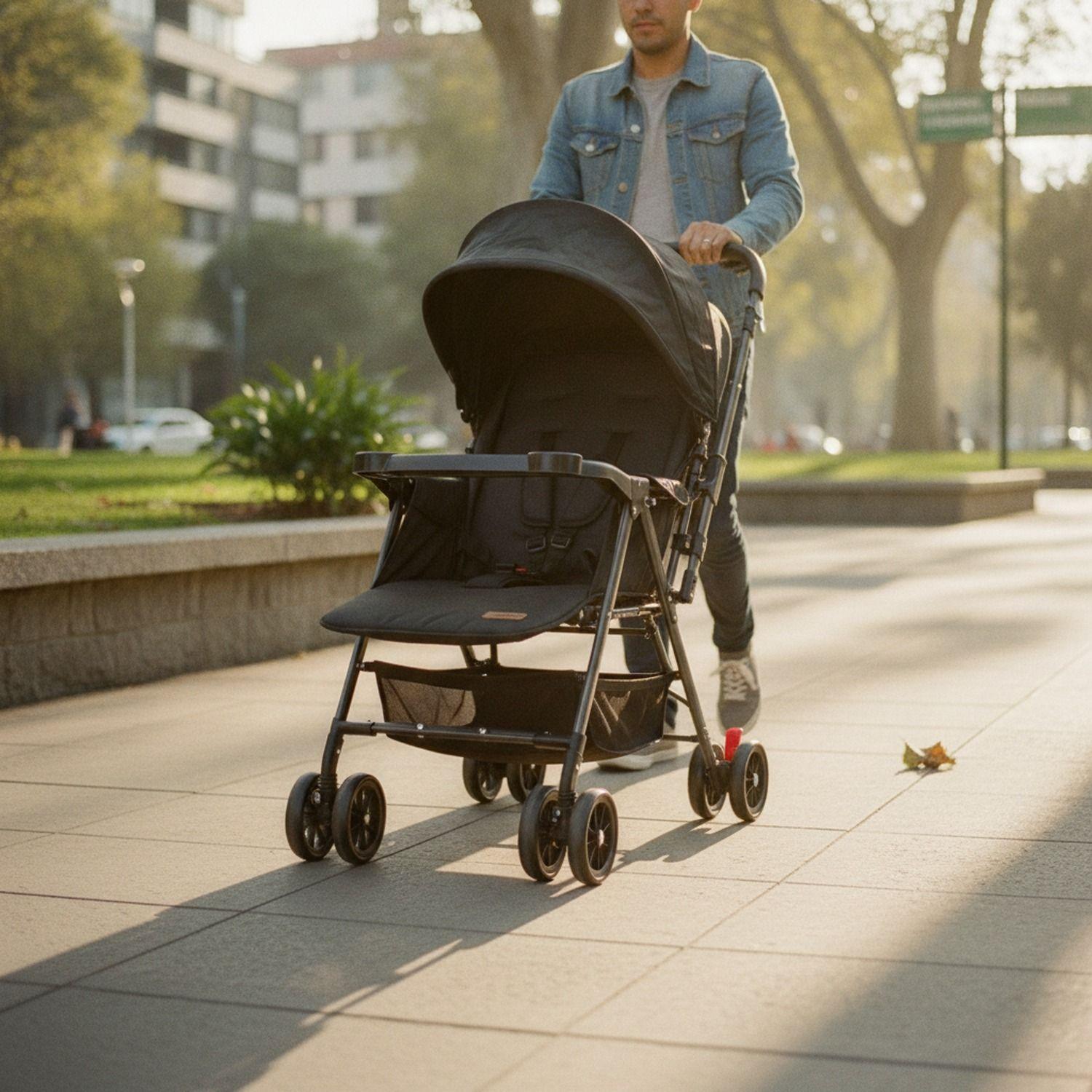 Coche Bebé Infantes Plegable Acero 12kg Silla Paseos Cochecito-6