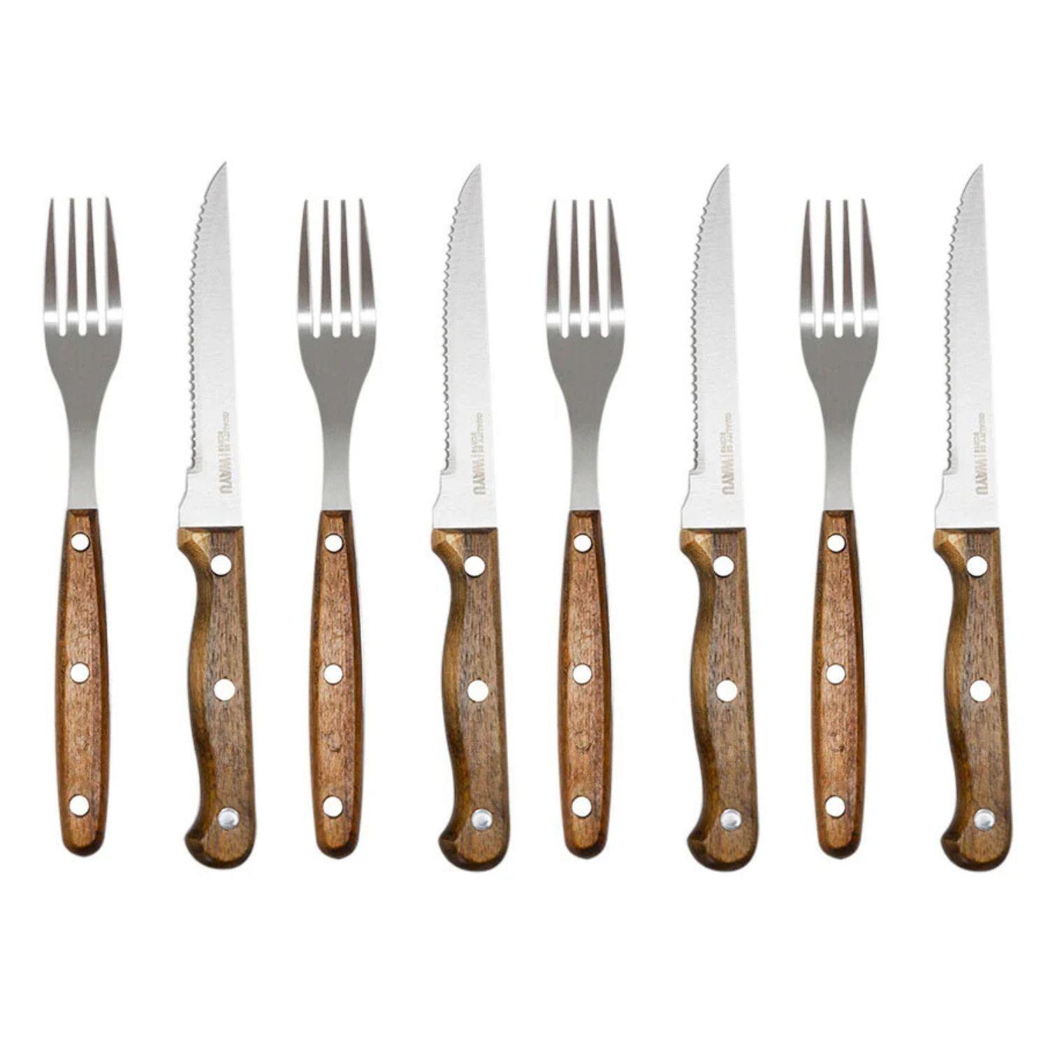 Set Cuchillos Tenedores Wayu Prm 8 Piezas Acero Inoxidable-0